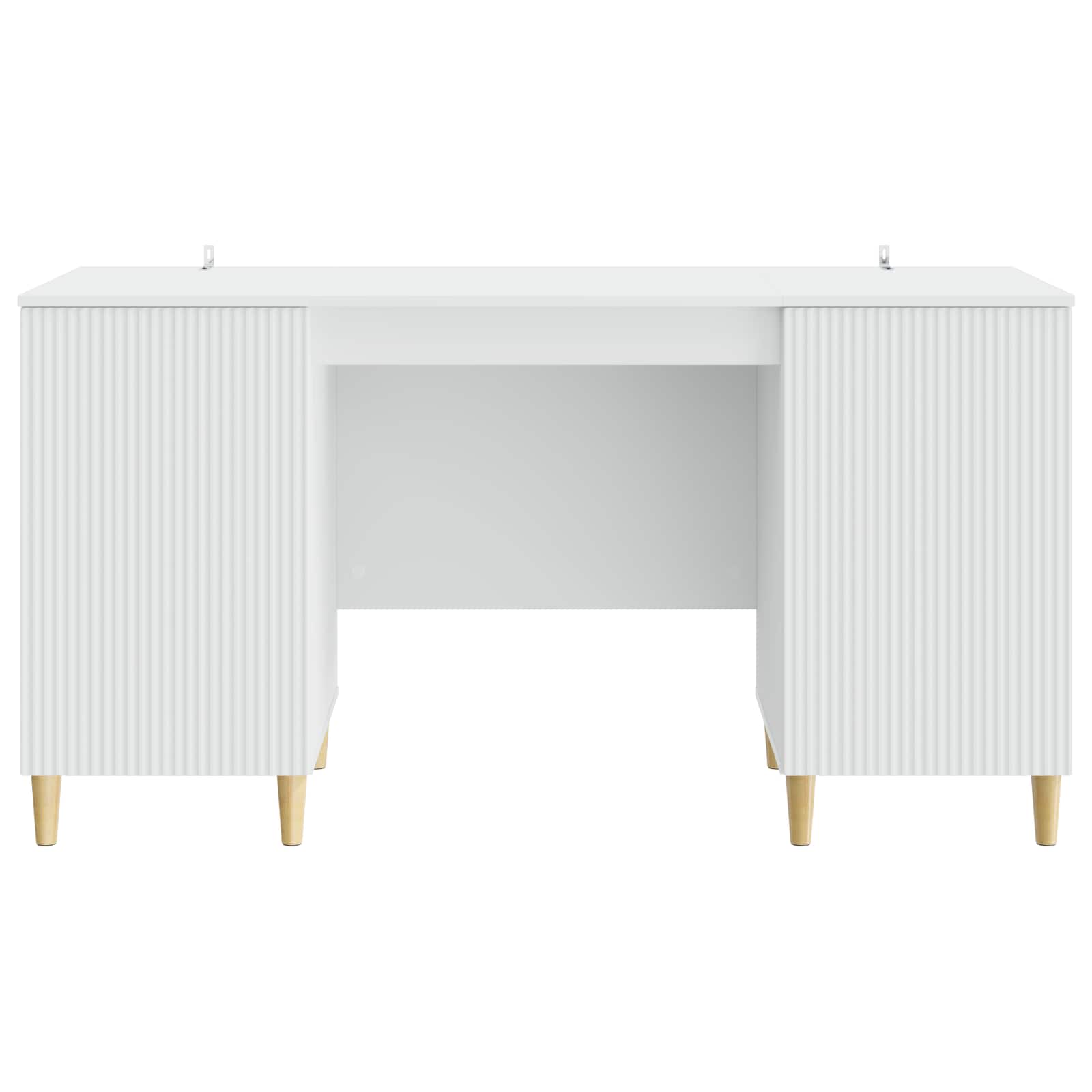 Desk with Shelf White 142.5 x 50 x 75 cm Engineered Wood