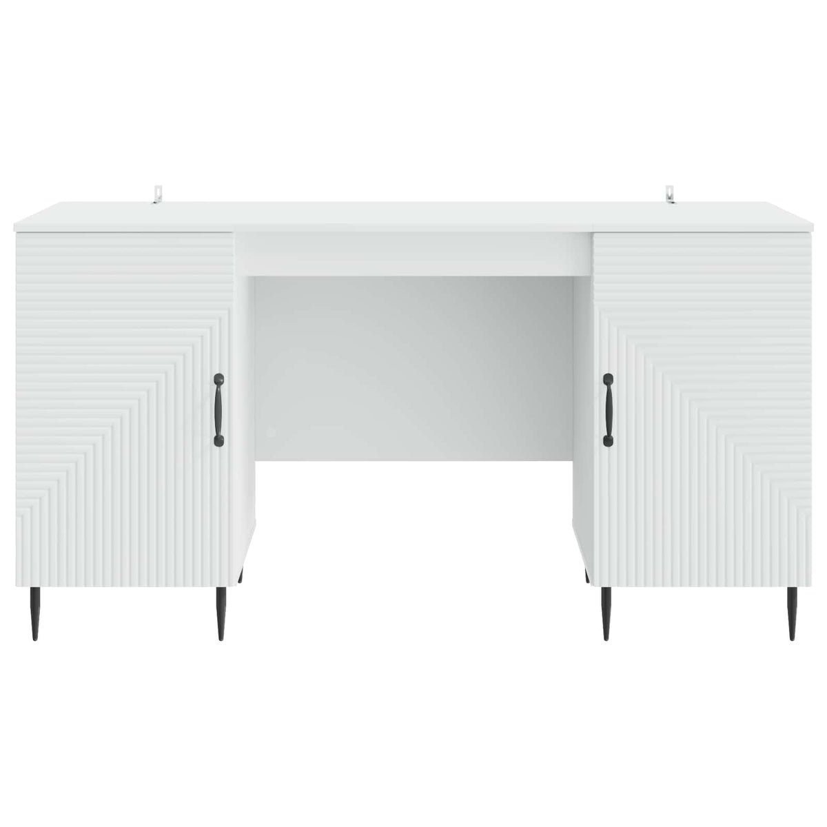 Desk with Shelf White 142.5 x 50 x 75 cm Engineered Wood