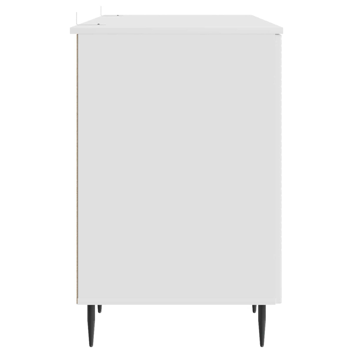 Desk with Shelf White 142.5 x 50 x 75 cm Engineered Wood