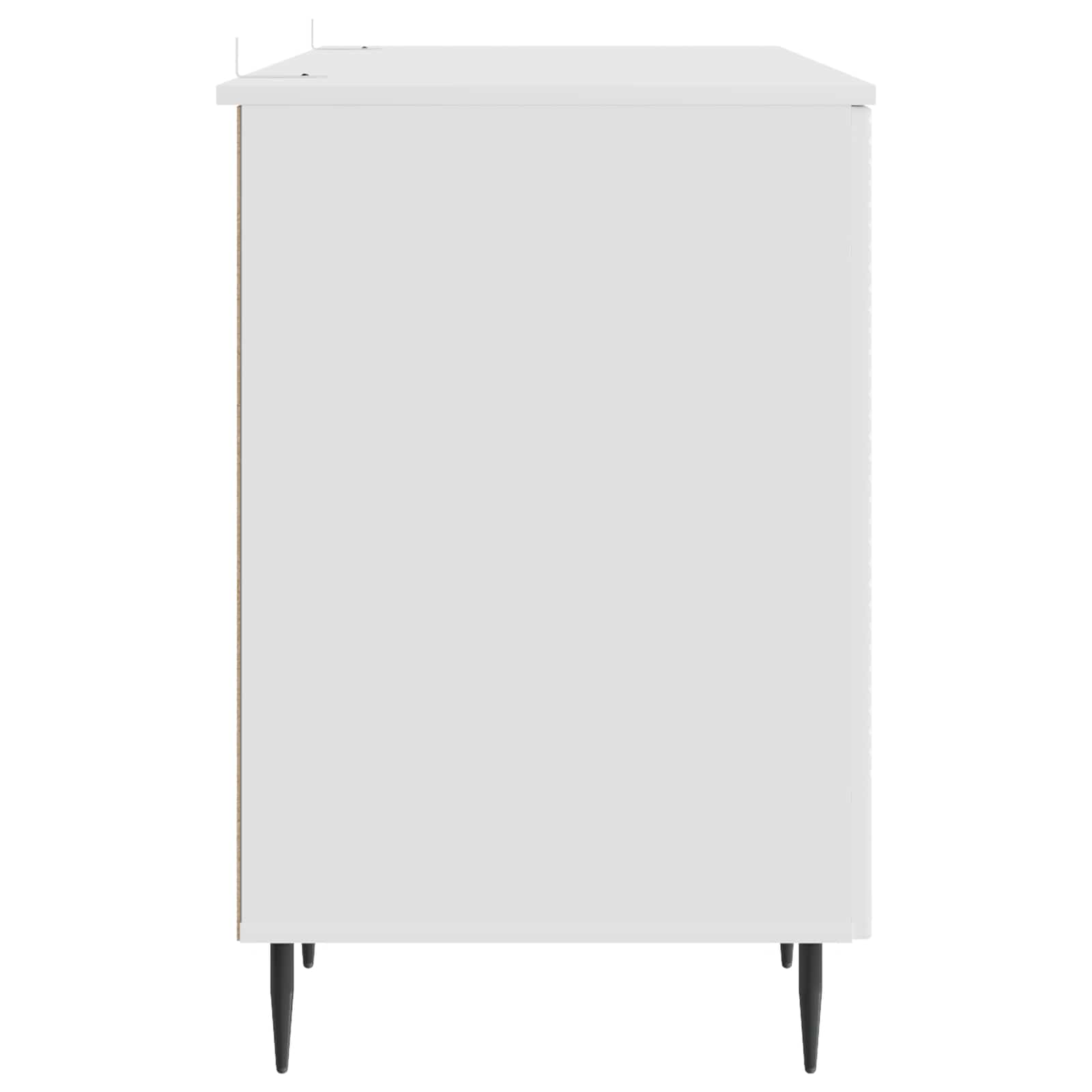 Desk with Shelf White 142.5 x 50 x 75 cm Engineered Wood