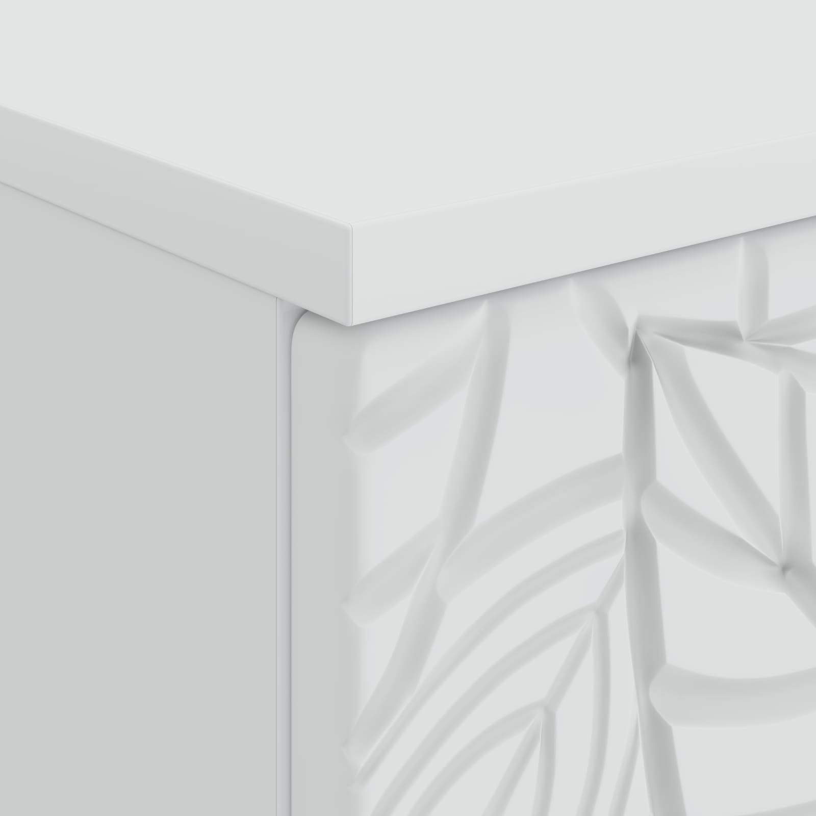 Desk White Engineered Wood 142.5 x 50 x 75 cm
