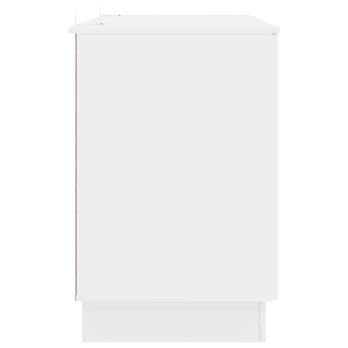 Desk with Shelf White 142.5 x 50 x 75 cm Engineered Wood