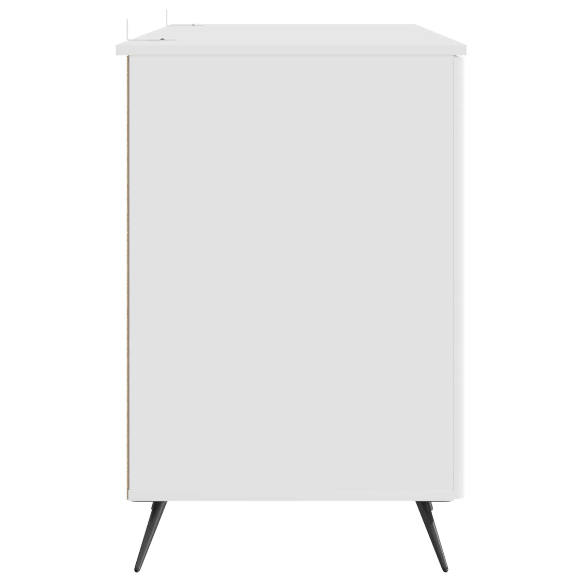 Desk with Shelf White 142.5 x 50 x 75 cm Engineered Wood