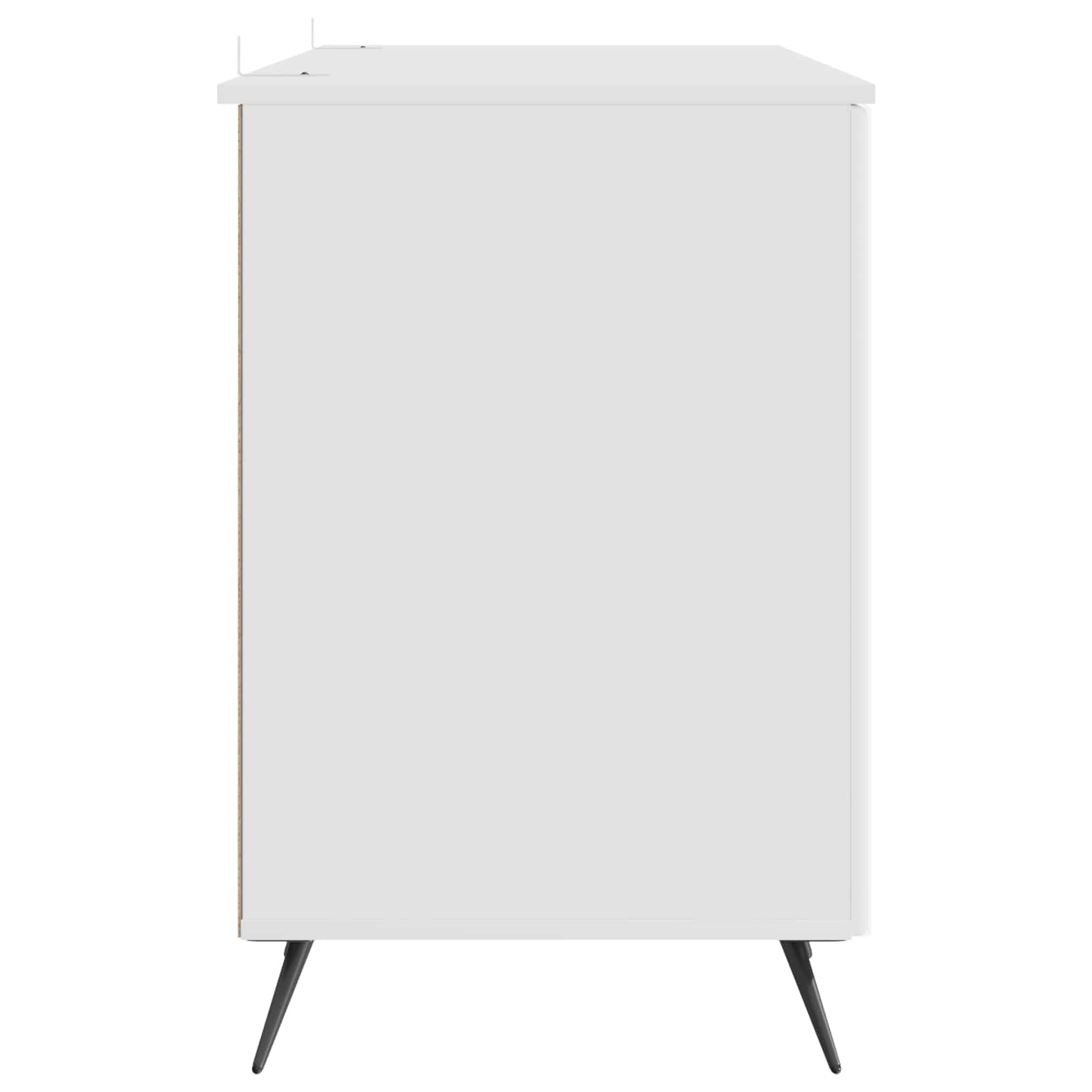 Desk with Shelf White 142.5 x 50 x 75 cm Engineered Wood