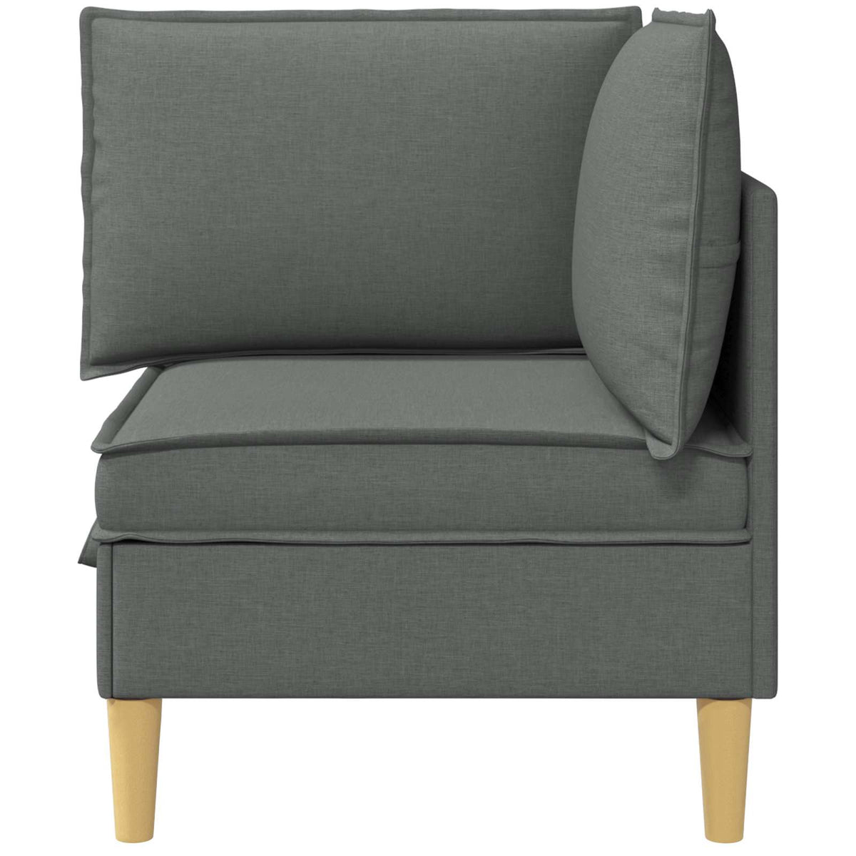 Corner Sofa with Storage Dark Grey Fabric