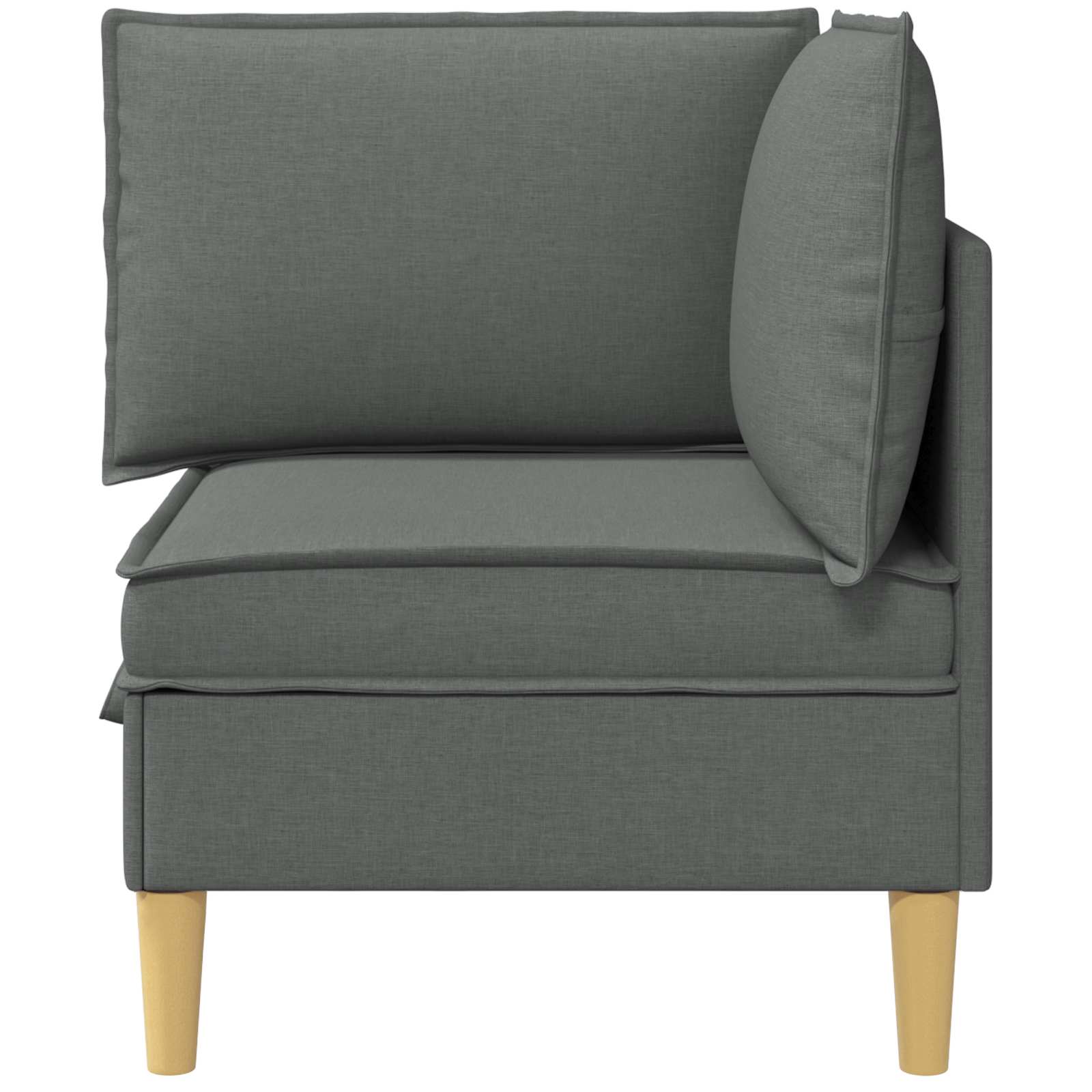 Corner Sofa with Storage Dark Grey Fabric