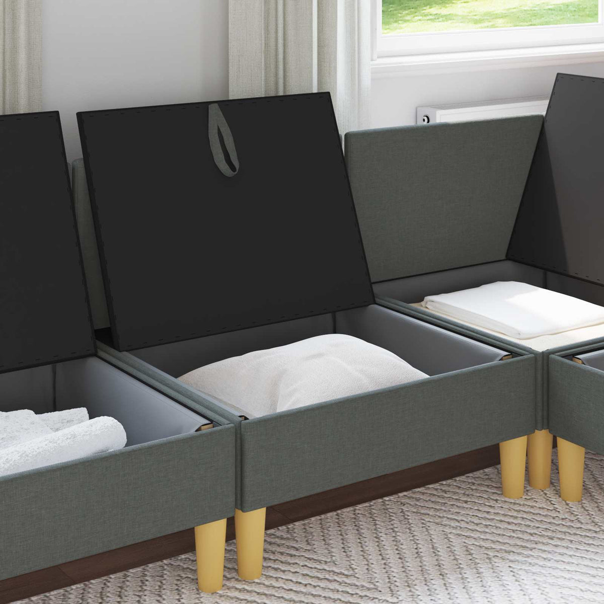 Sofa with Storage Fabric