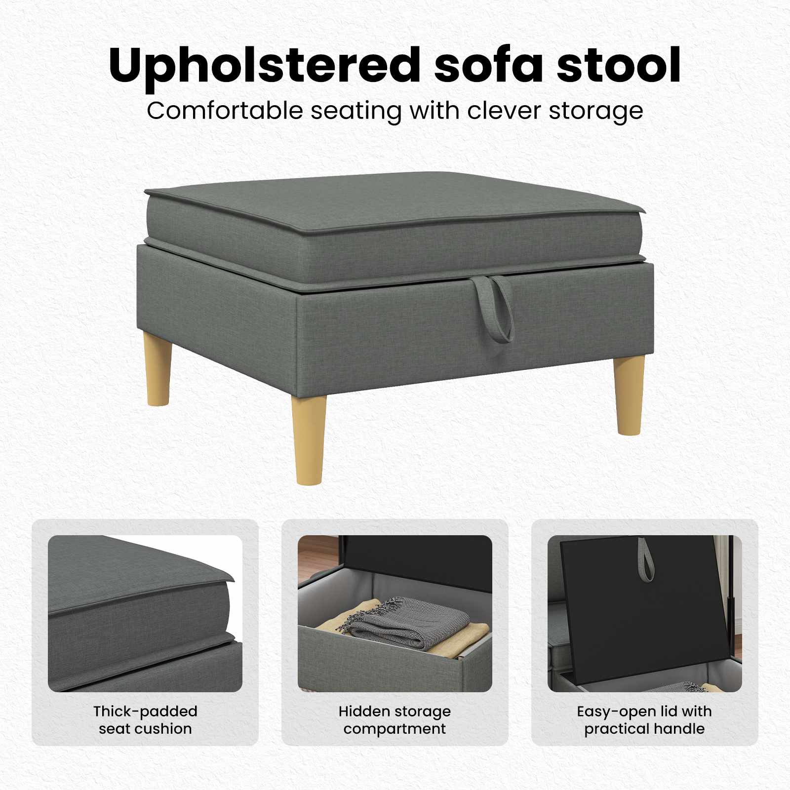 Sofa with Storage Fabric