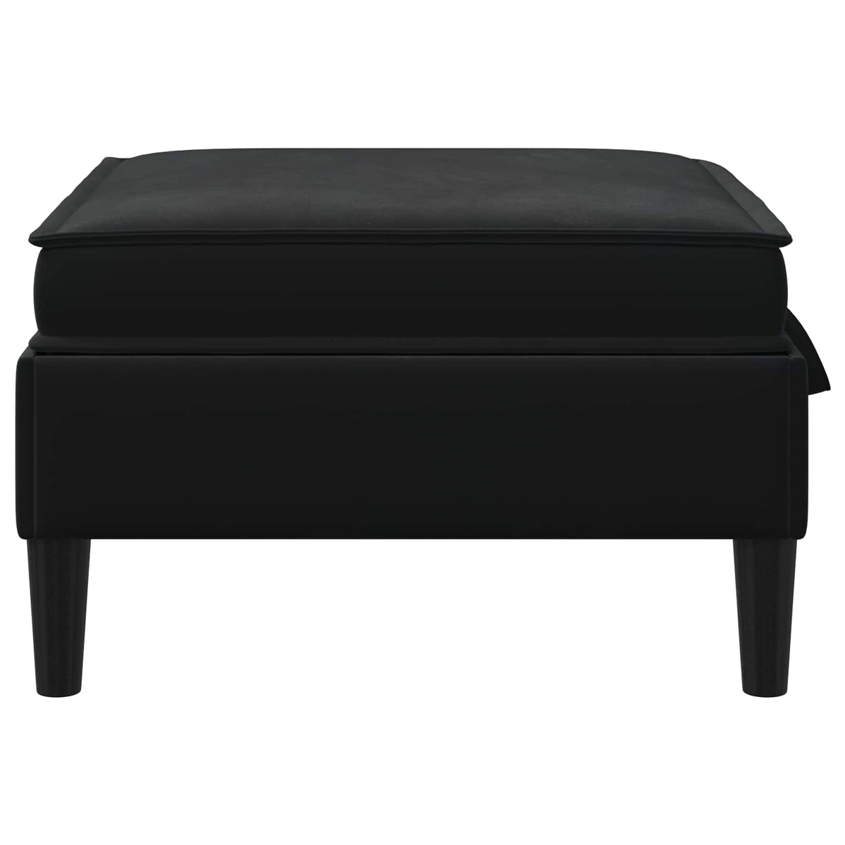 Sofa Stool with Storage Black Velvet