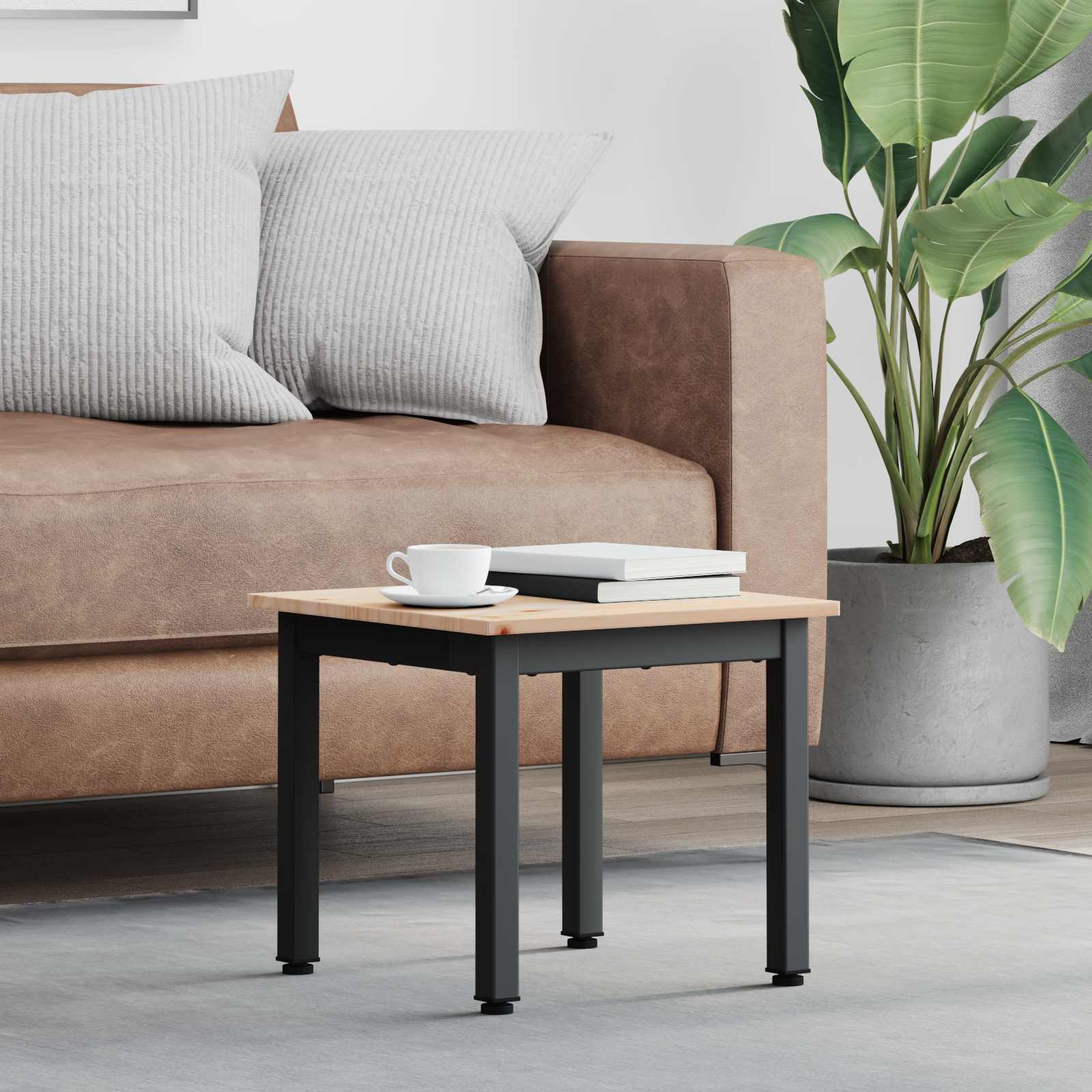 Coffee Table Natural 40 x 40 x 36 cm Solid Pine Wood