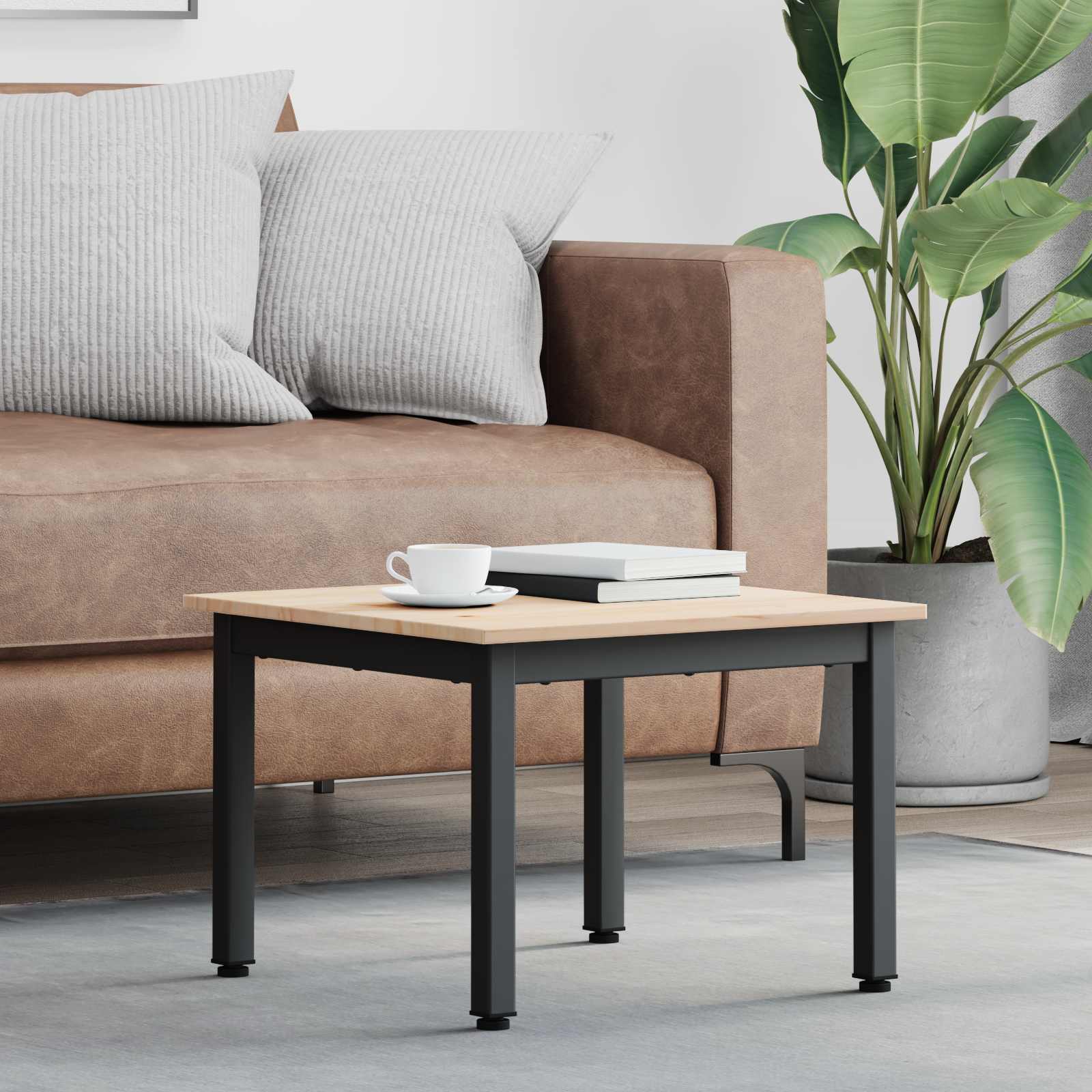 Coffee Table Natural 50 x 50 x 36 cm Solid Pine Wood