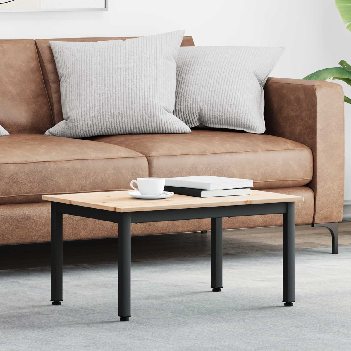 Coffee Table Natural 60 x 50 x 36 cm Solid Pine Wood