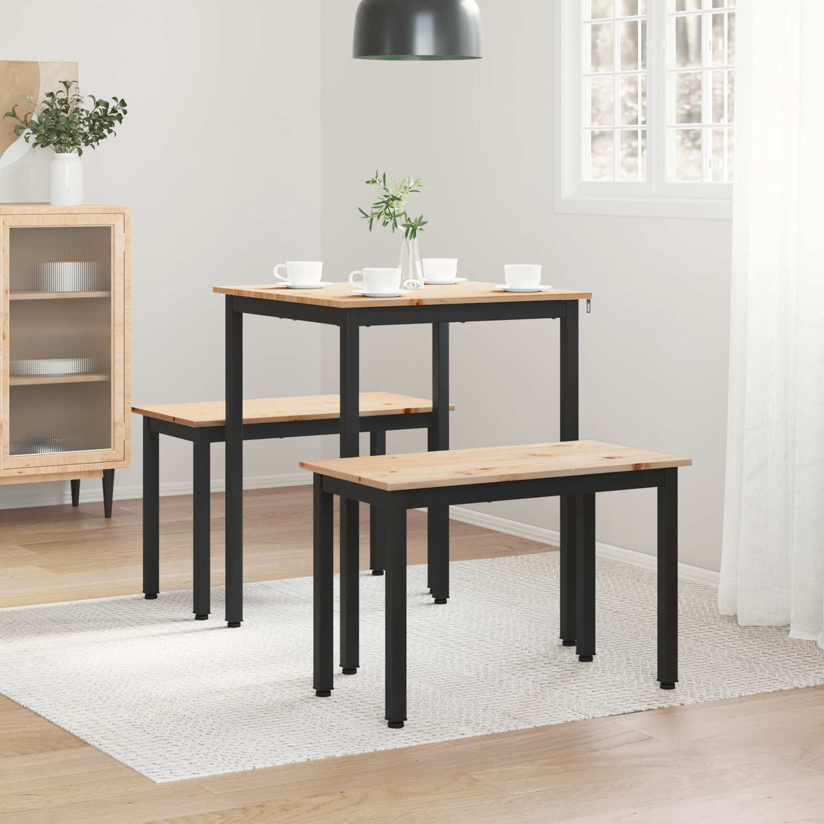 Dining Table Natural 60 x 60 x 75 cm Solid Pine Wood