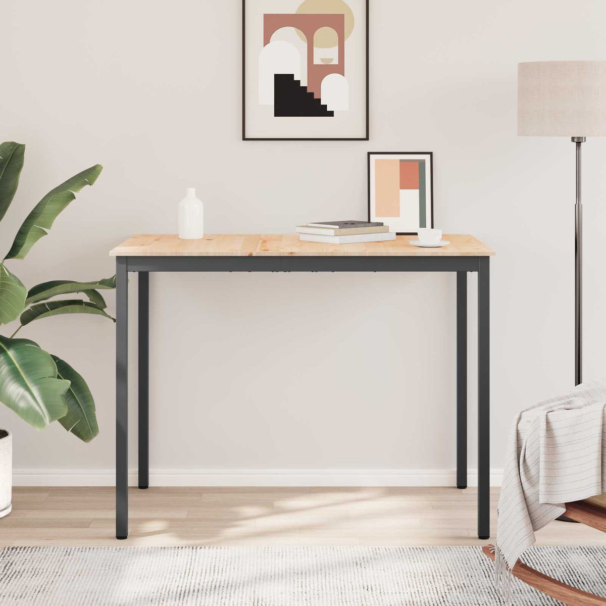 Bar Table Natural 110 x 55 x 105 cm Solid Pine Wood