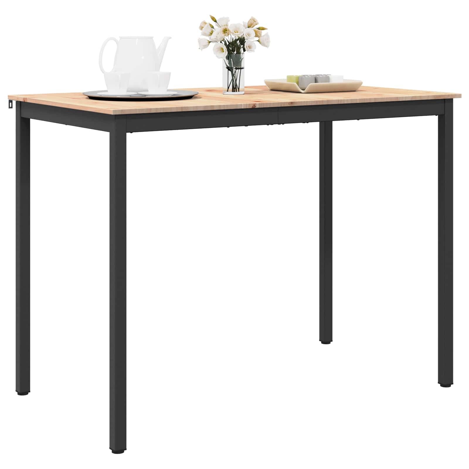 Bar Table Natural 110 x 55 x 105 cm Solid Pine Wood