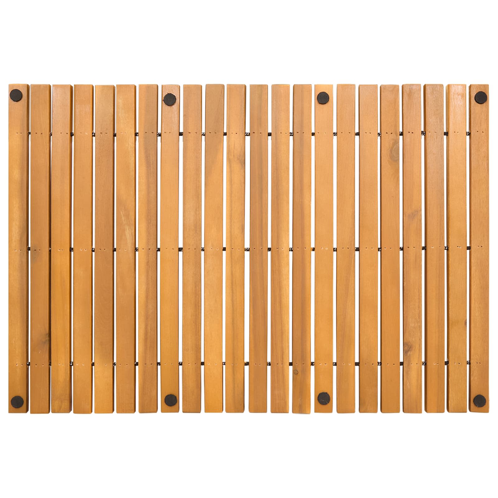 Bath Mat Brown 60 x 40 cm Solid Acacia Wood