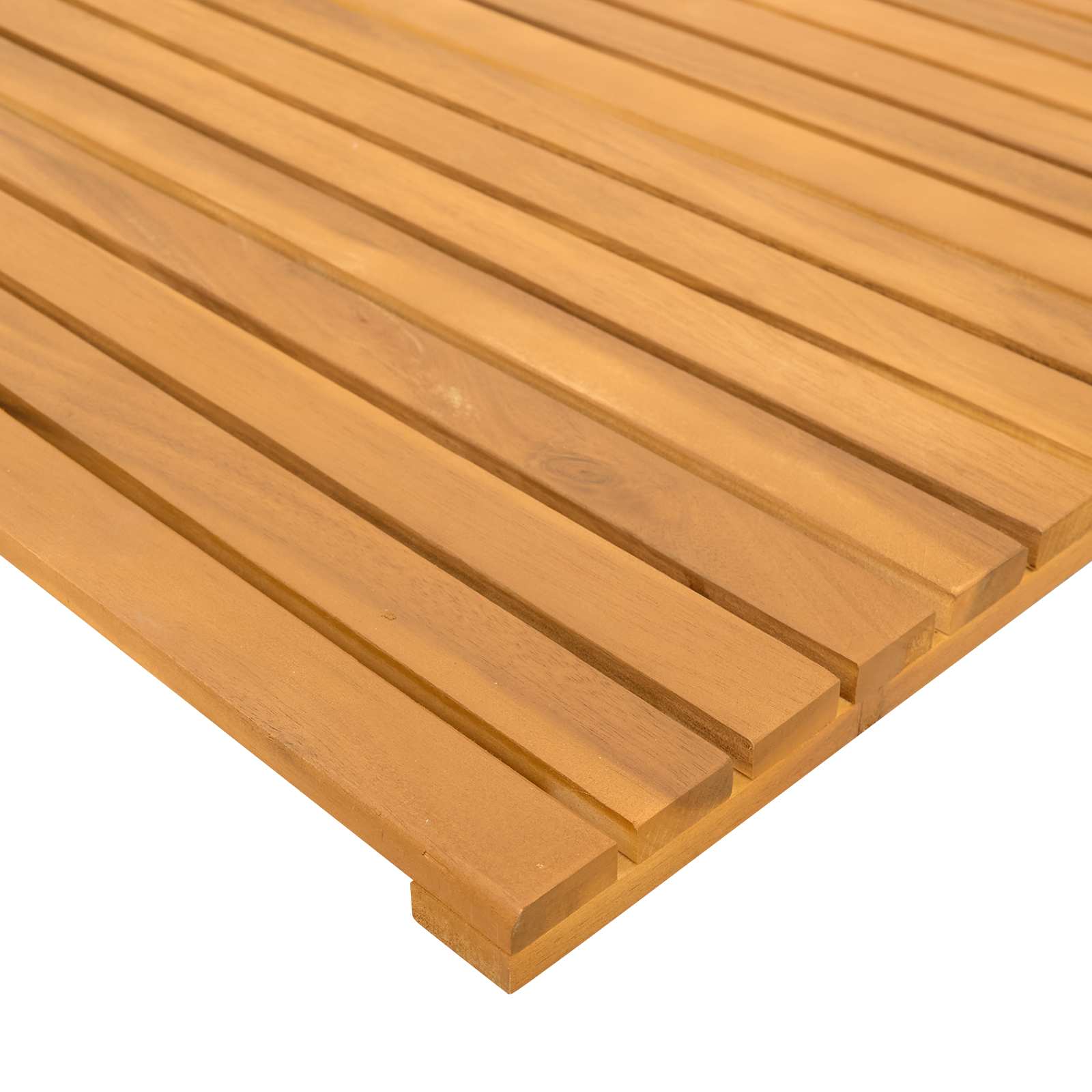 Bath Mat Plain Brown 60 x 40 cm Solid Acacia Wood
