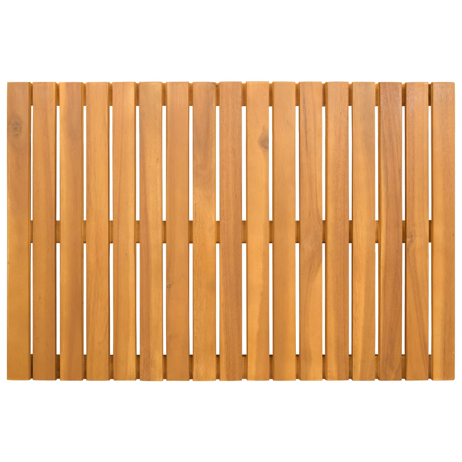 Bath Mat Plain Brown 60 x 40 cm Solid Acacia Wood