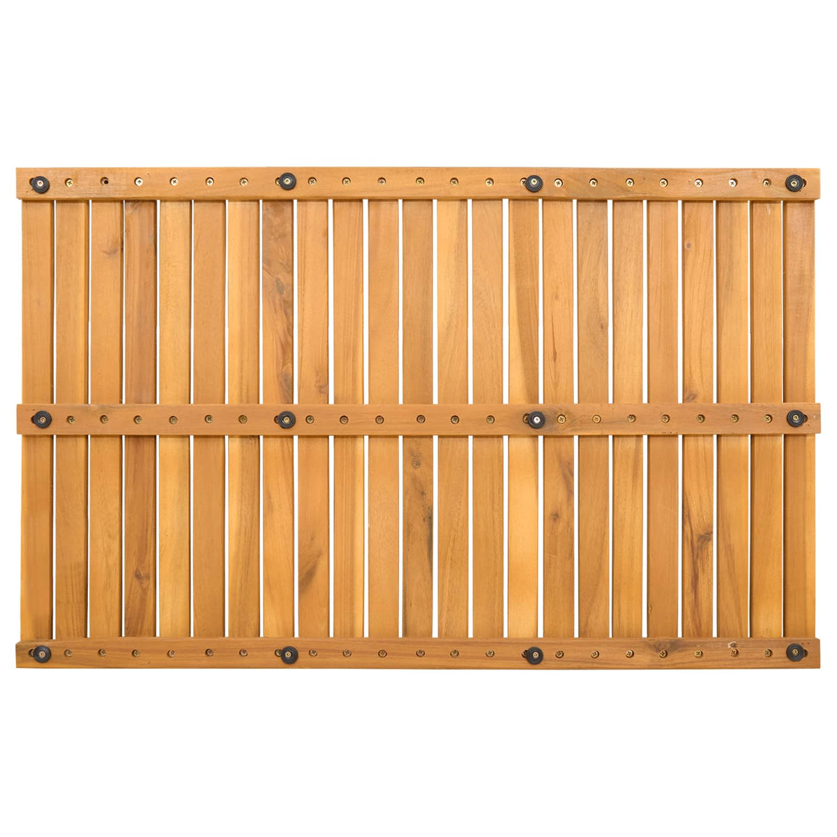 Bath Mat Plain Brown 80 x 50 cm Solid Acacia Wood