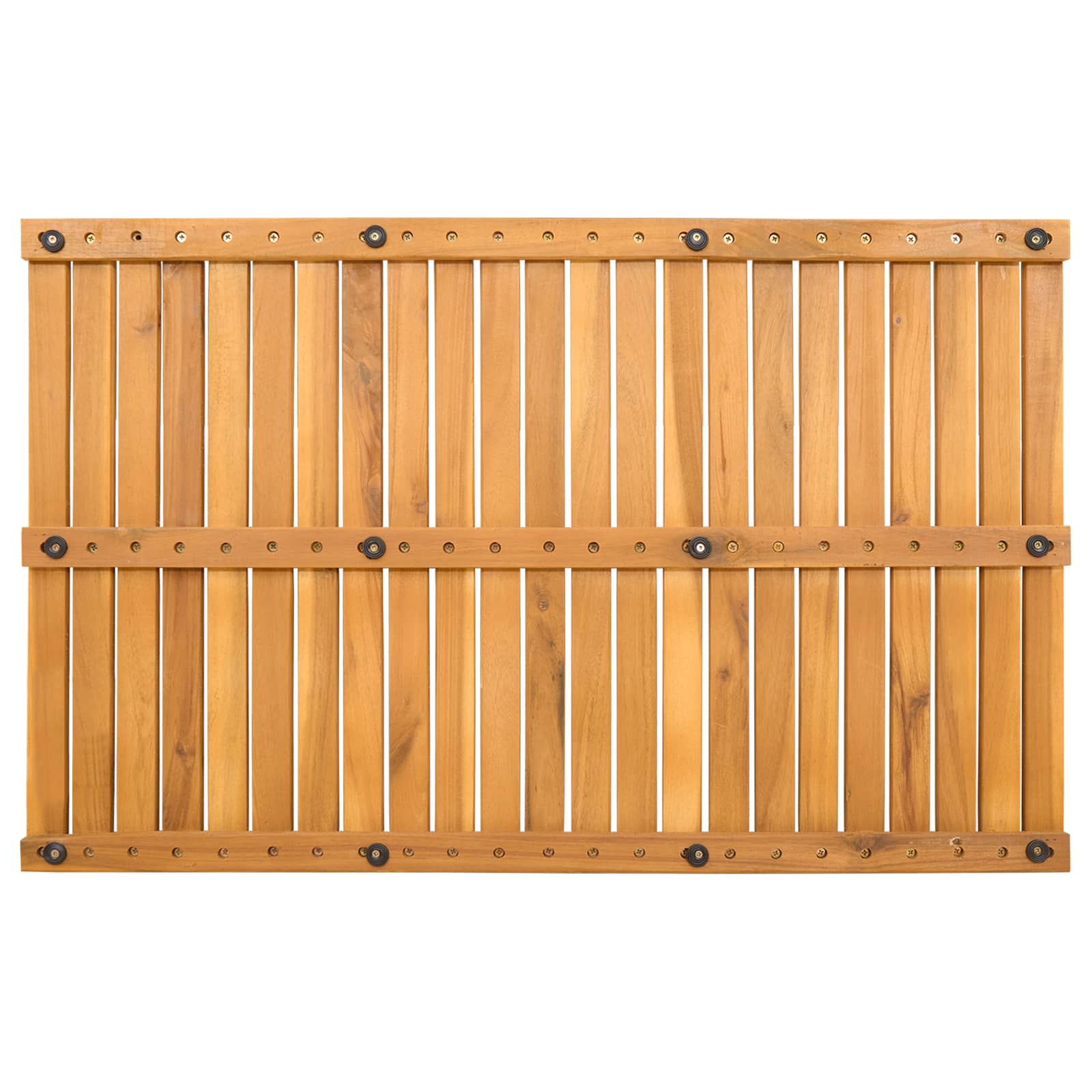 Bath Mat Plain Brown 80 x 50 cm Solid Acacia Wood