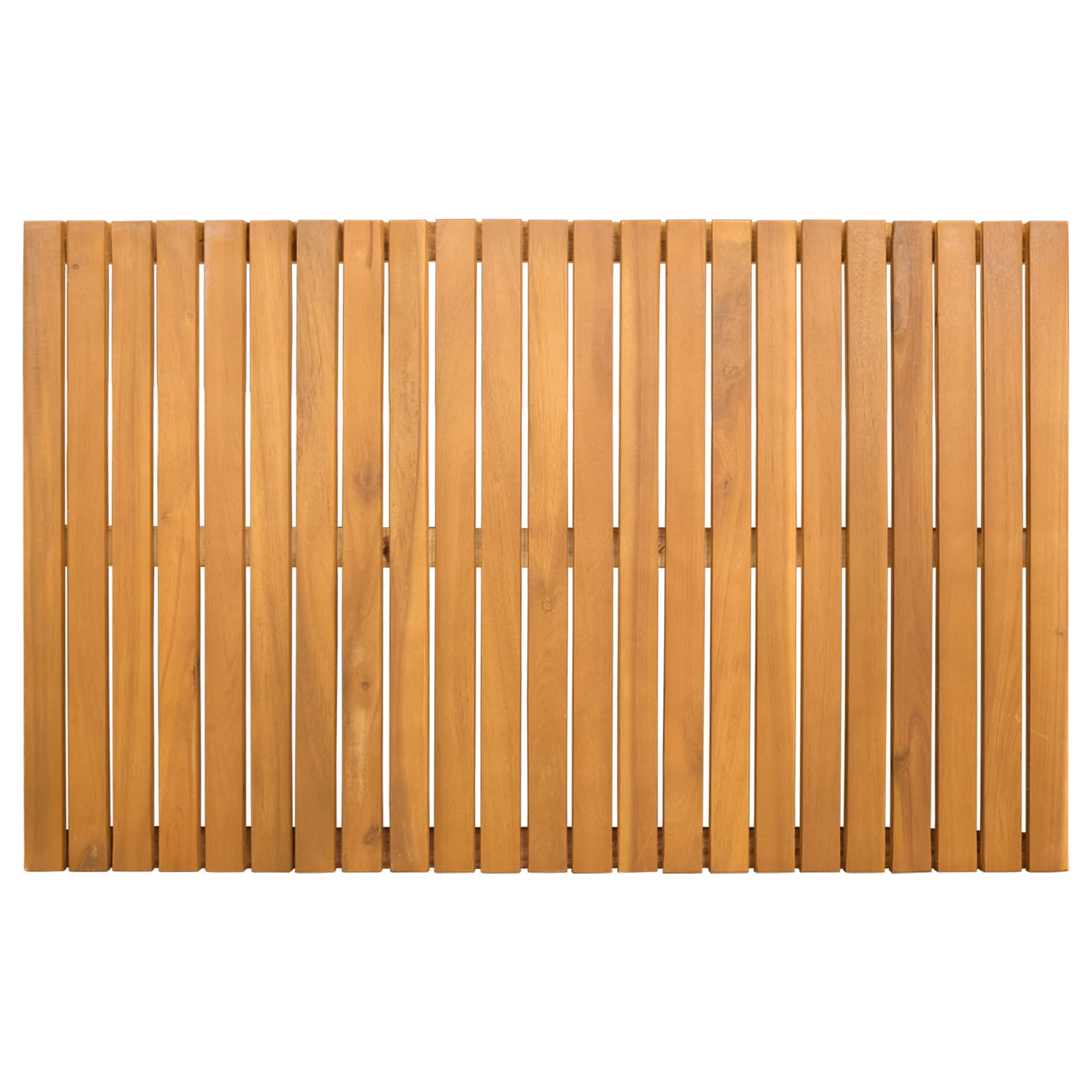 Bath Mat Plain Brown 80 x 50 cm Solid Acacia Wood
