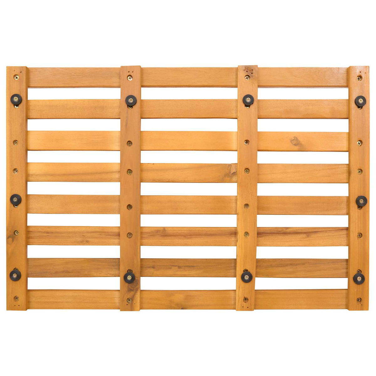 Bath Mat Plain Brown 56 x 37 x 2.5 cm Solid Acacia Wood