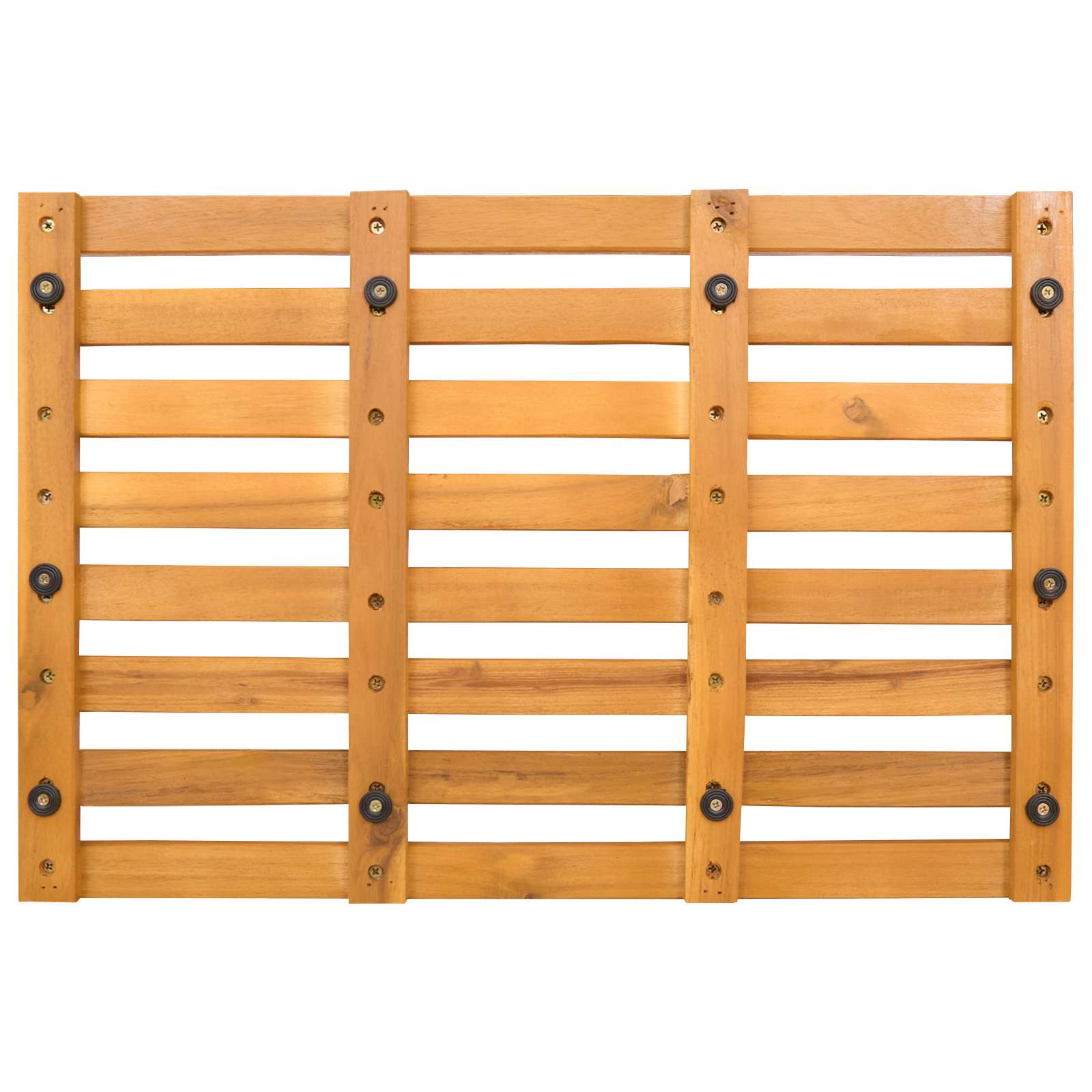 Bath Mat Plain Brown 56 x 37 x 2.5 cm Solid Acacia Wood