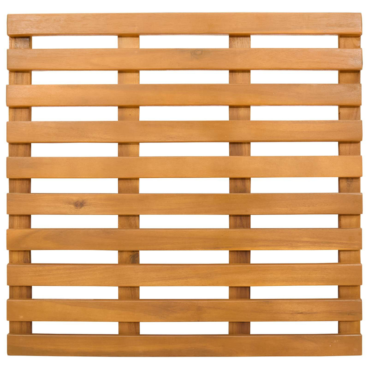 Bath Mat Plain Brown 50 x 48 x 2.5 cm Solid Acacia Wood