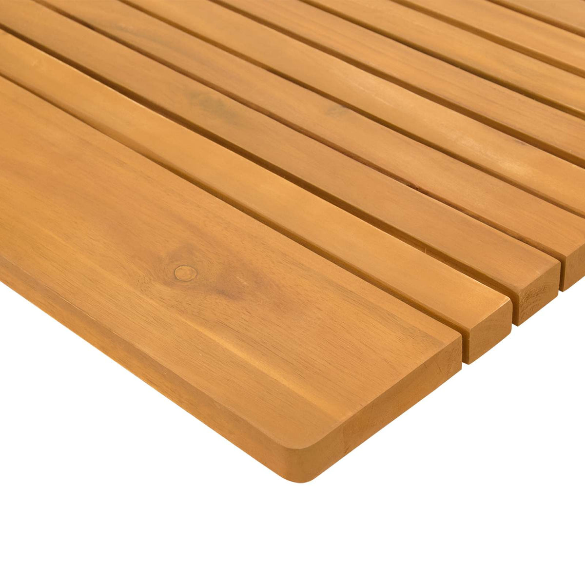 Bath Mat Plain Brown 81 x 50 cm Solid Acacia Wood