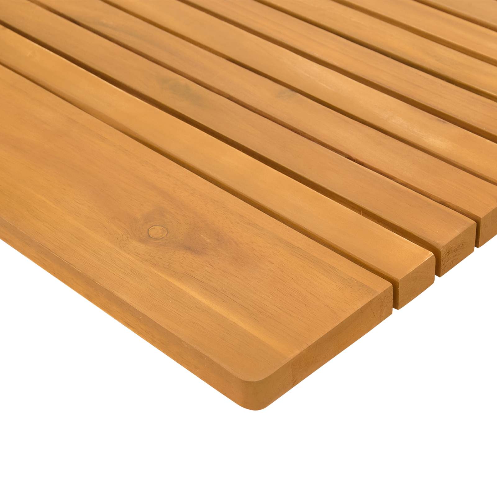 Bath Mat Plain Brown 81 x 50 cm Solid Acacia Wood