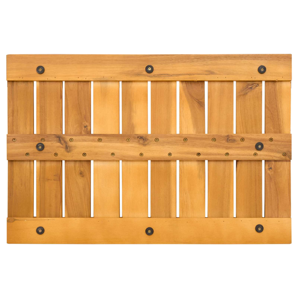 Bath Mat Plain Brown 60 x 40 cm Solid Acacia Wood