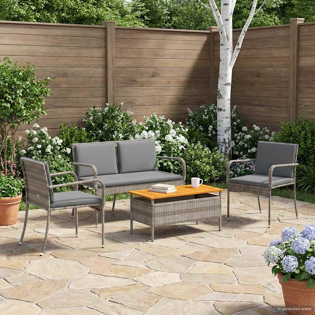 Garden set with Cushion steel