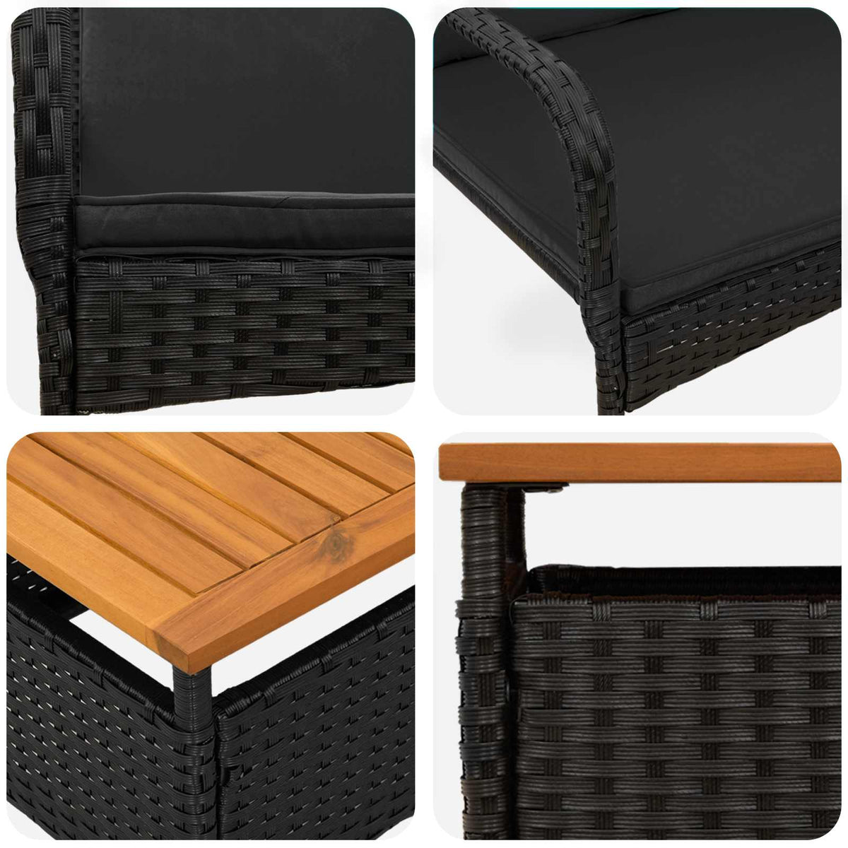 Garden set with Cushion steel