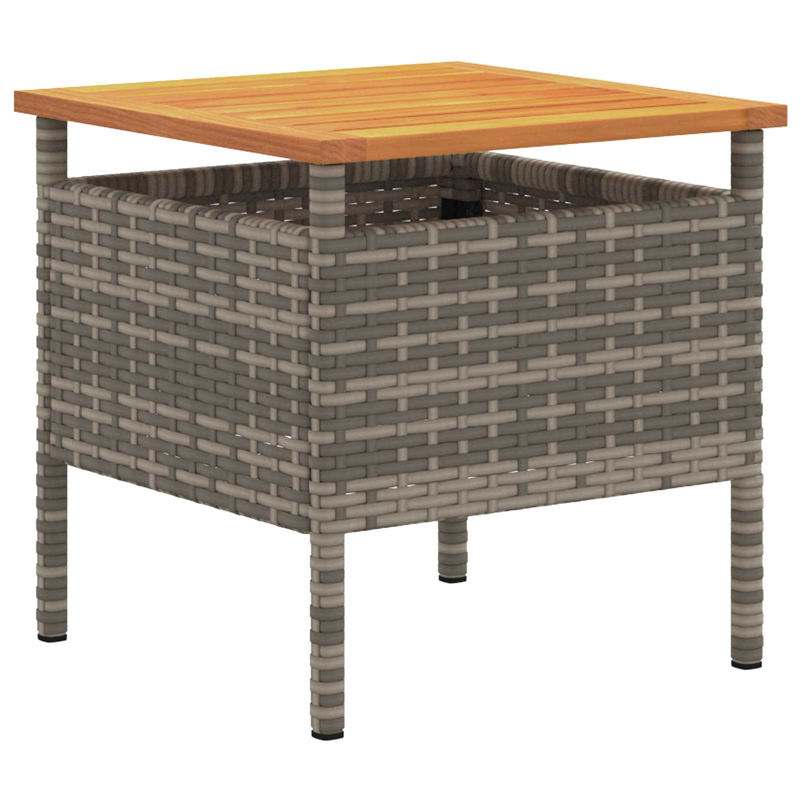Garden Bistro Set with Cushion 3 pcs Grey Poly Rattan