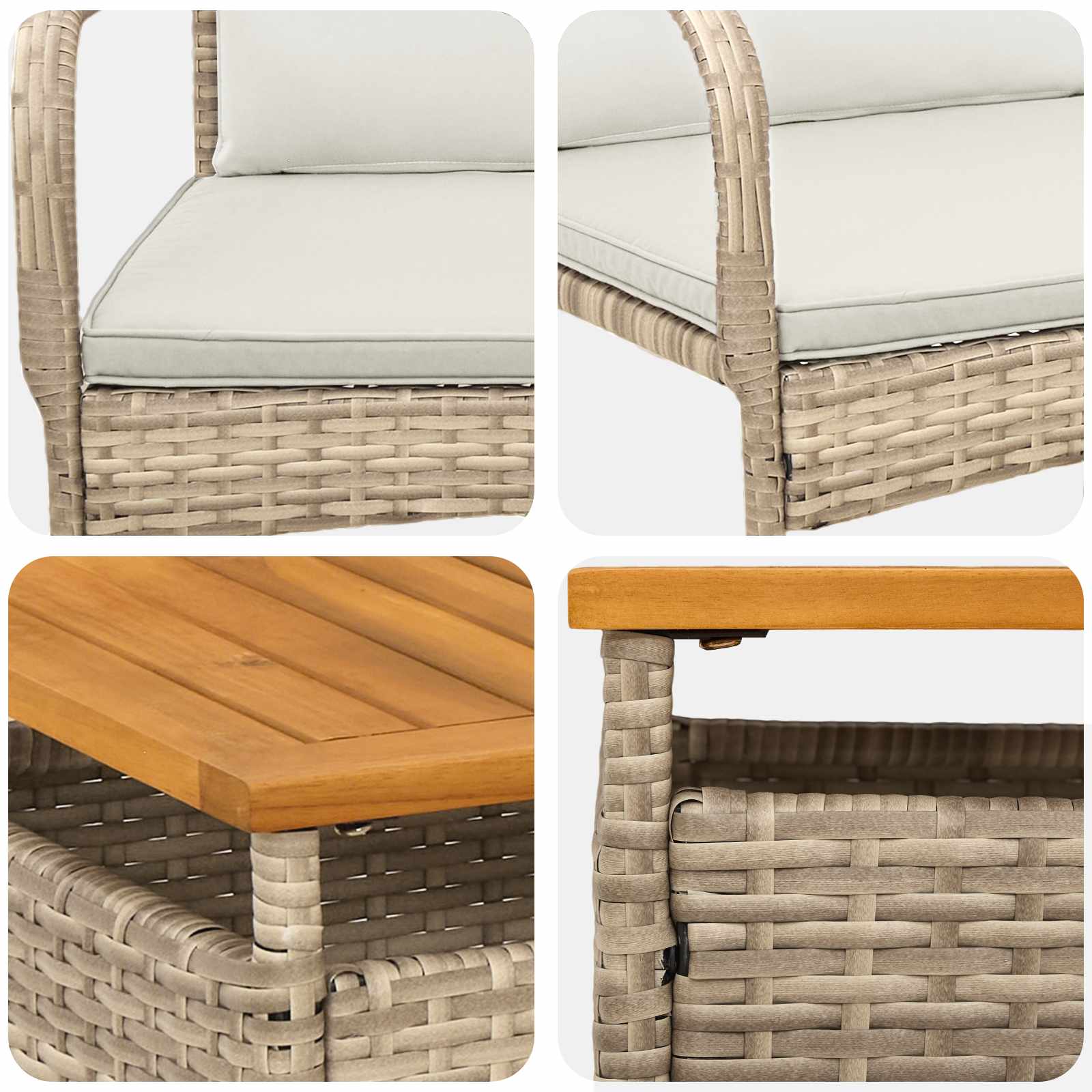 Garden set with Cushion steel