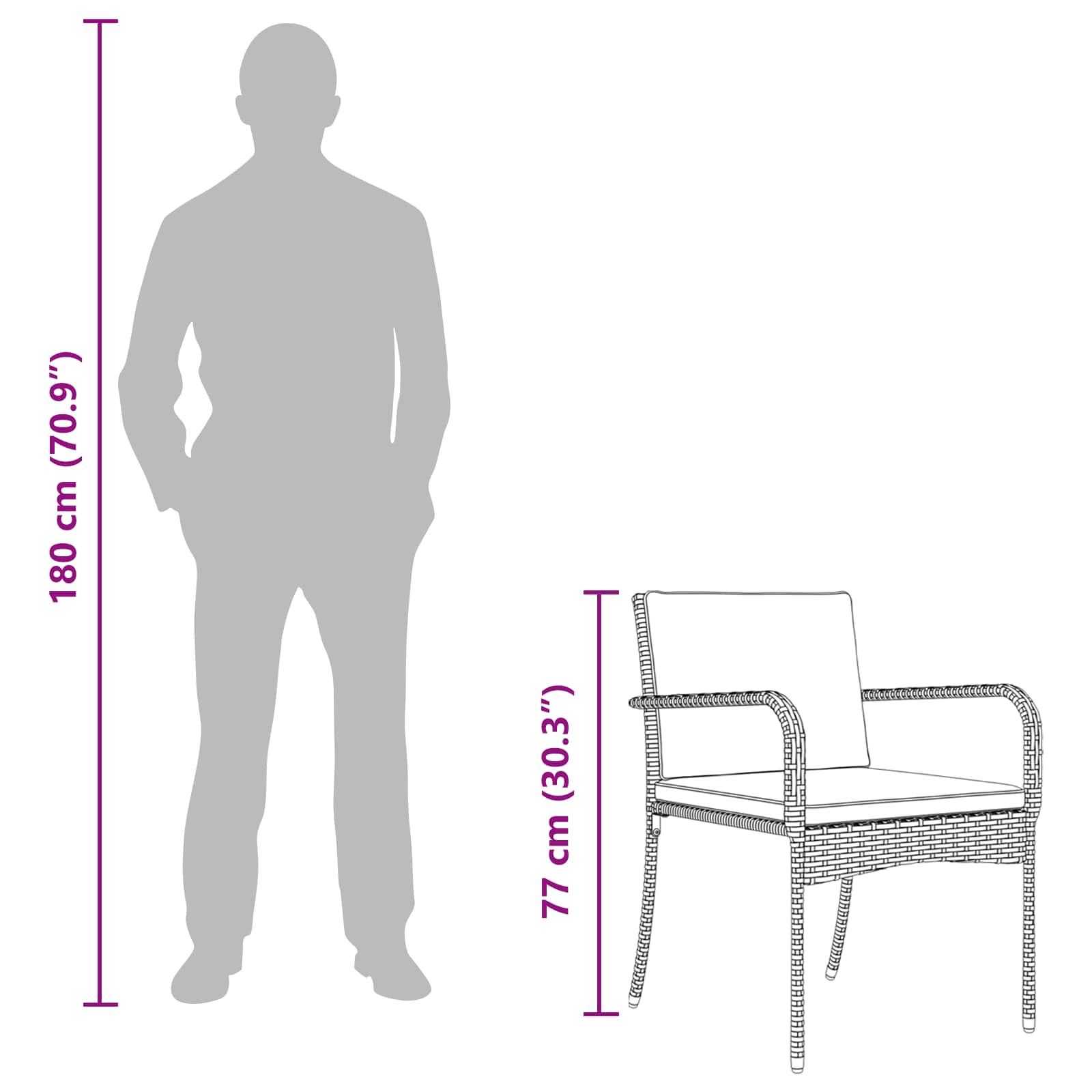 Garden set with Cushion steel