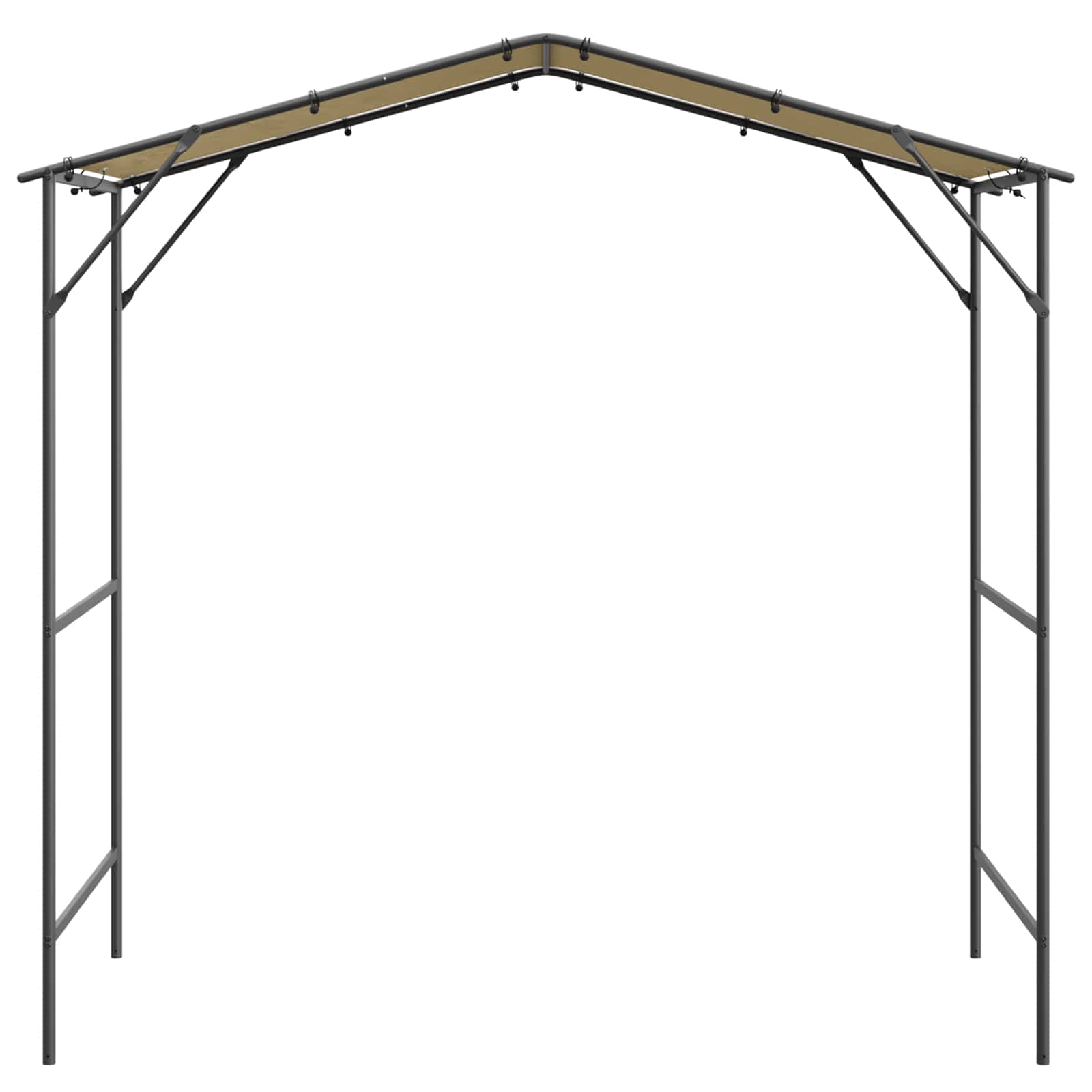 BBQ Gazebo 239.5 x 148 x 233.5 cm Cream