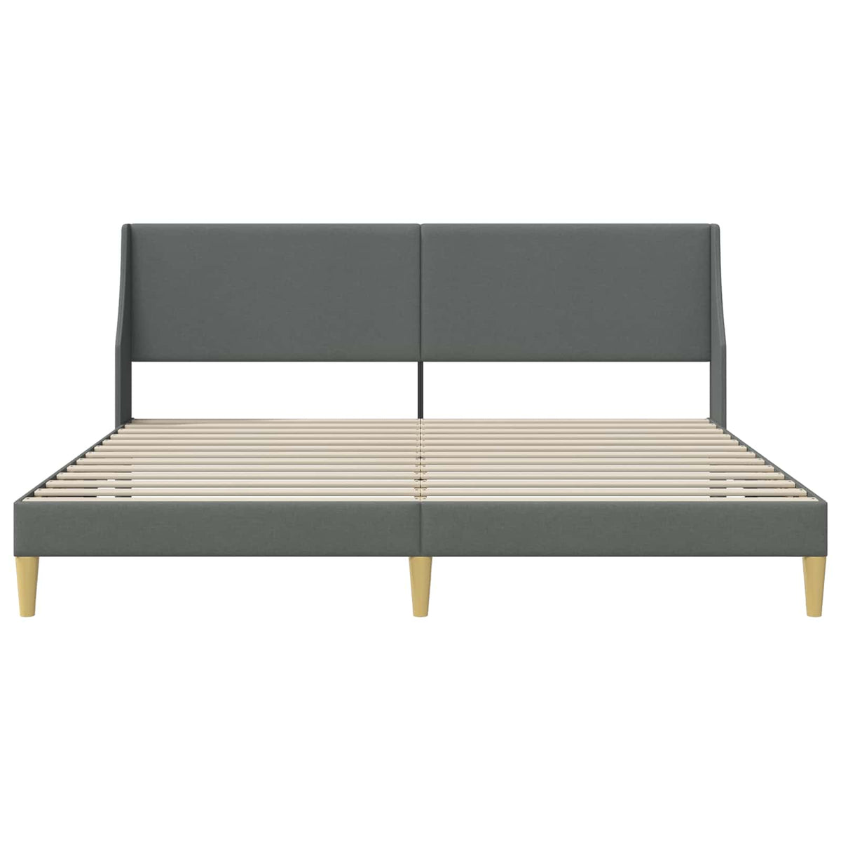Bed Frame with Headboard Dark Grey 180 x 200 cm Velvet