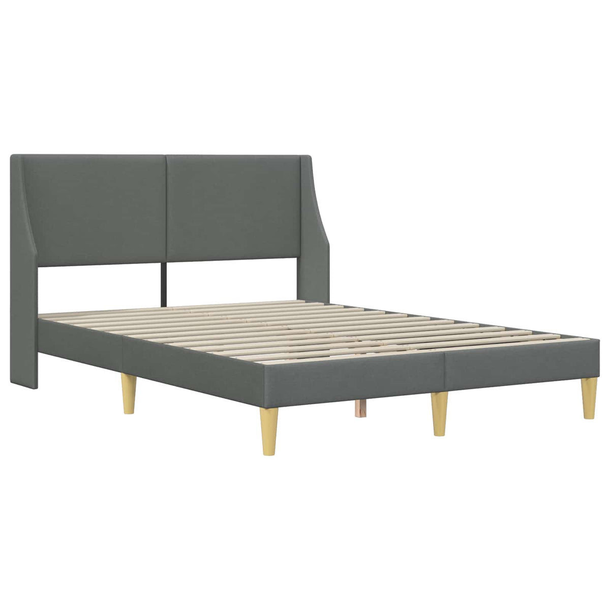 Bed Frame with Headboard Dark Grey Velvet