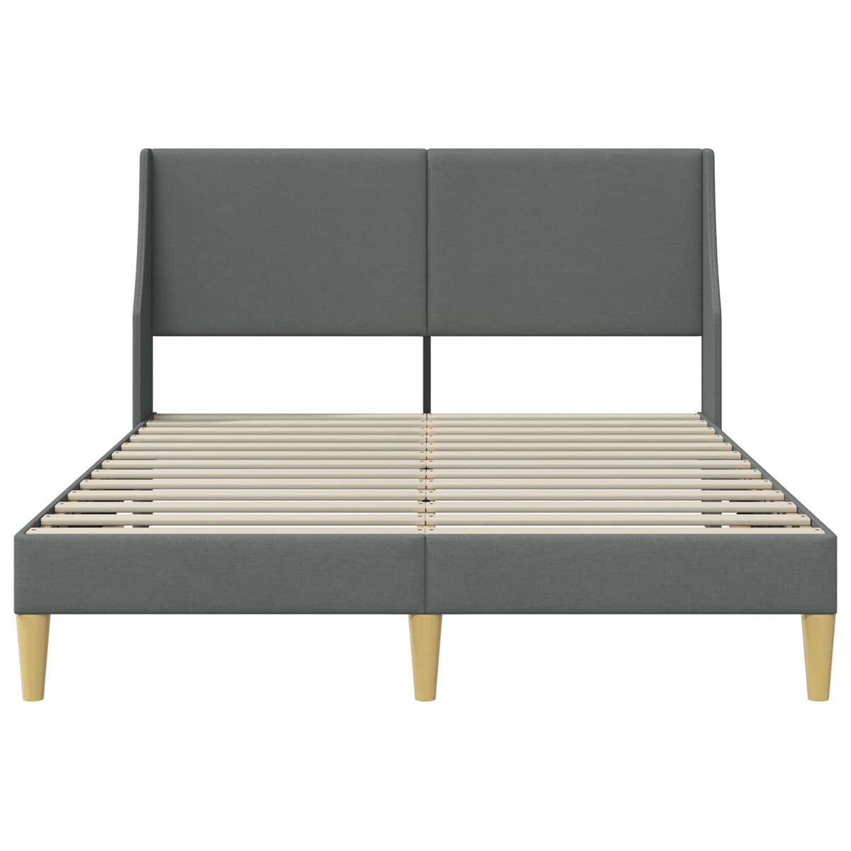 Bed Frame with Headboard Dark Grey Velvet