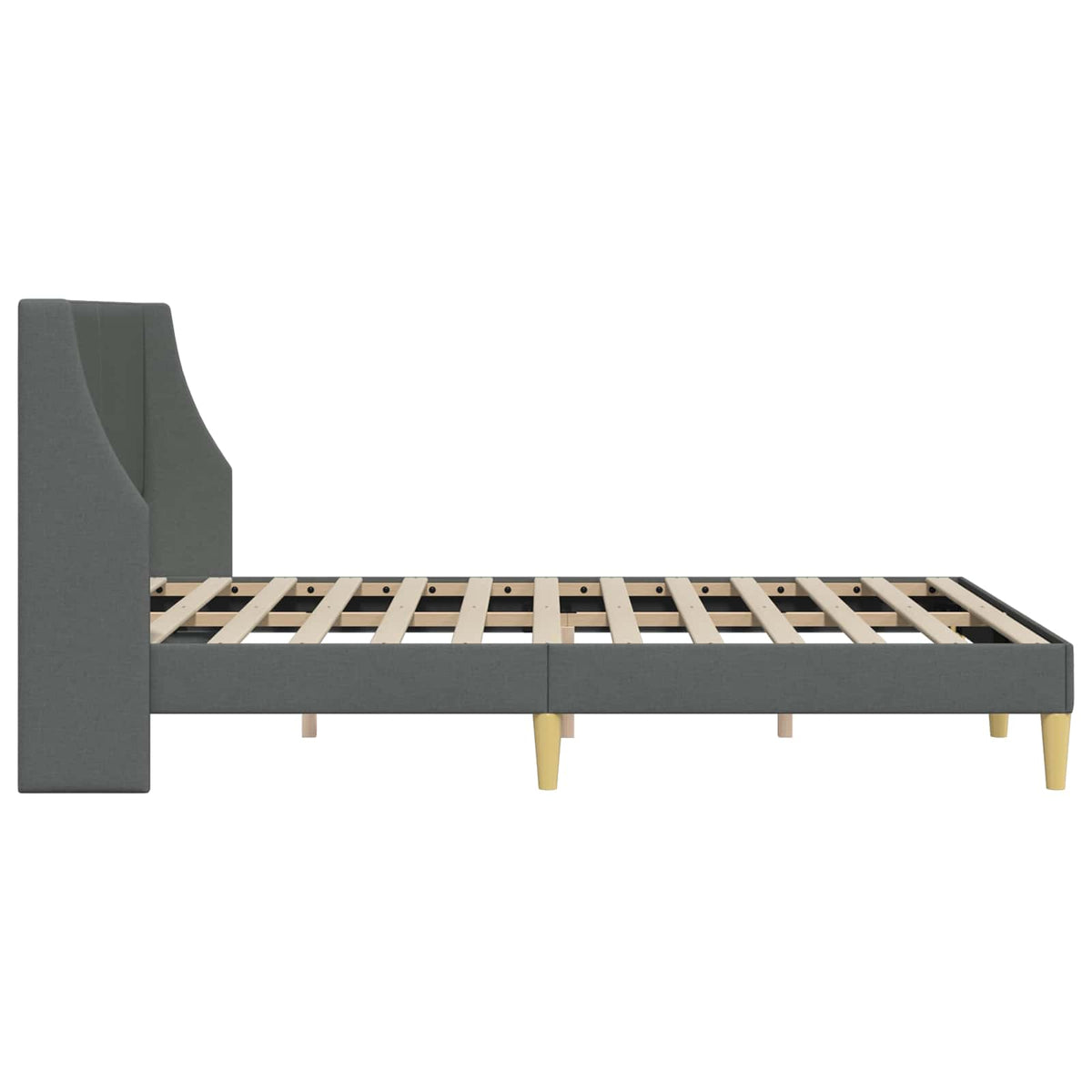 Bed Frame with Headboard Dark Grey Velvet
