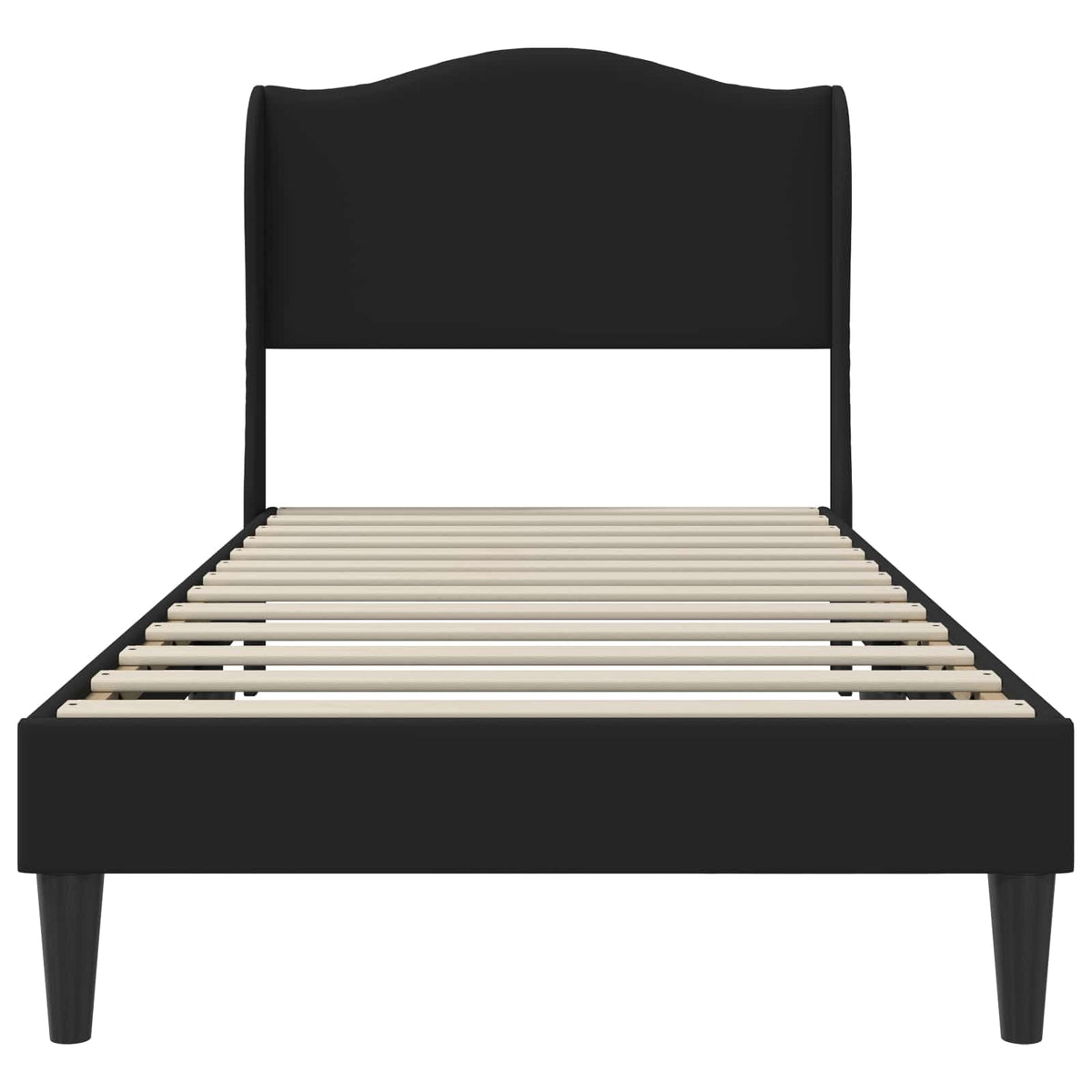 Bed Frame with Headboard Black 90 x 190 cm Faux Leather