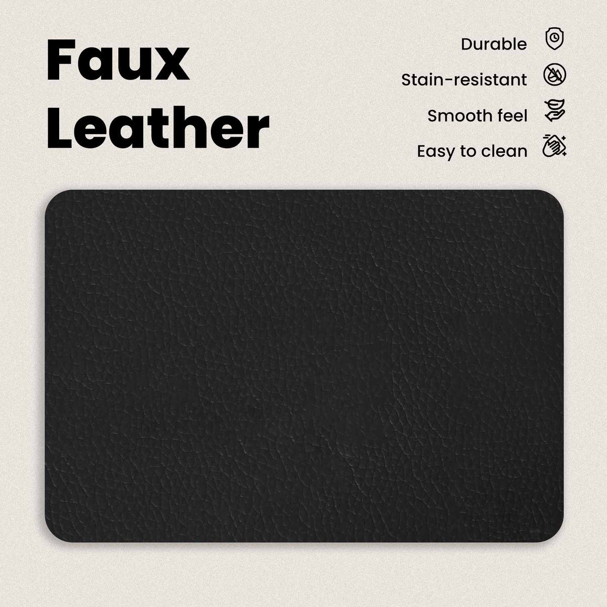 Bed Frame with Headboard Black 153 x 203 cm Faux Leather