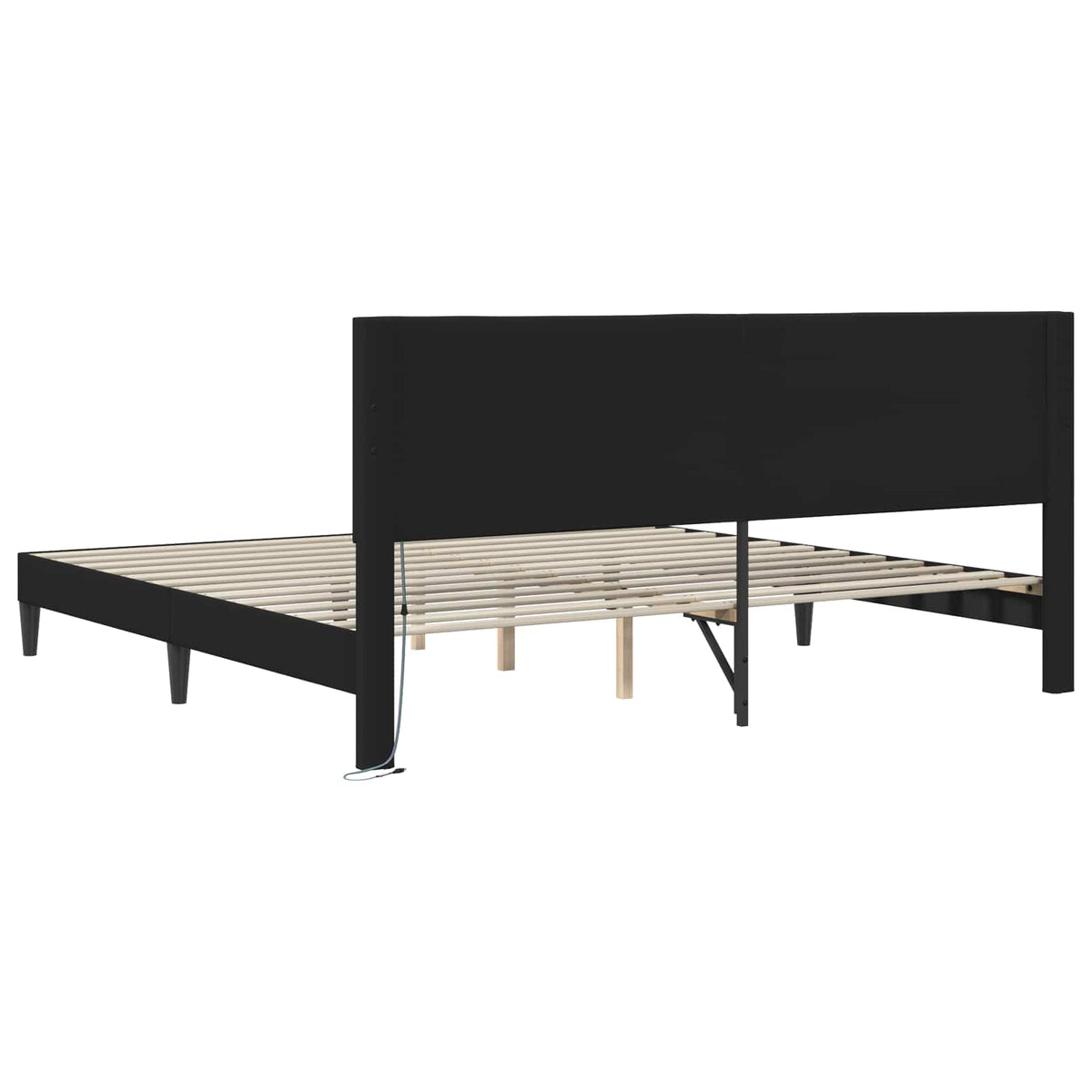 Bed Frame Black 180 x 200 cm Faux Leather