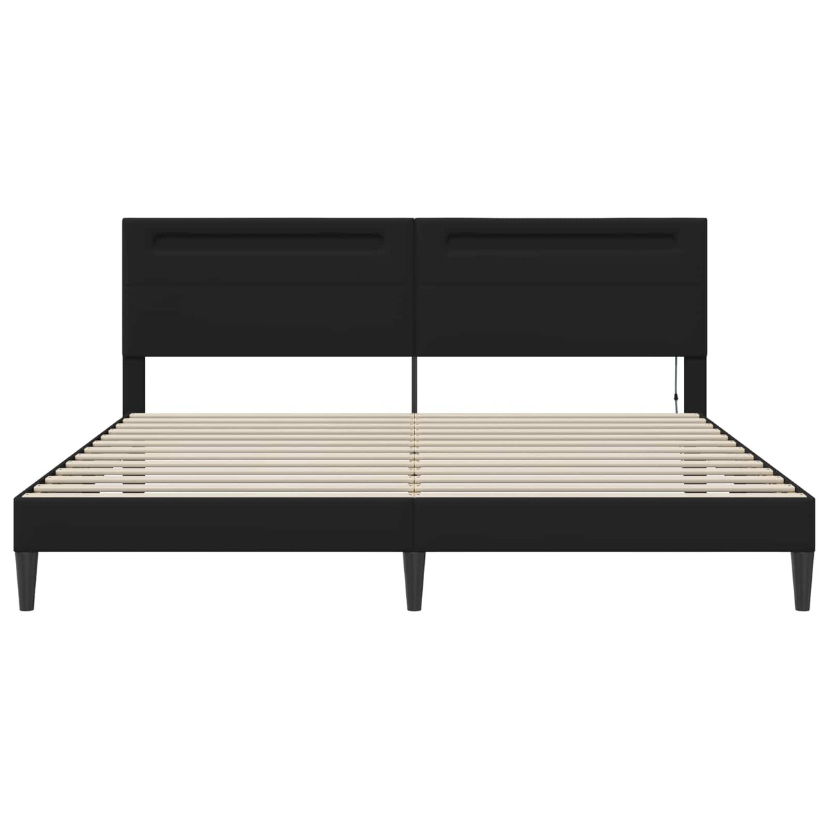 Bed Frame Black 180 x 200 cm Faux Leather