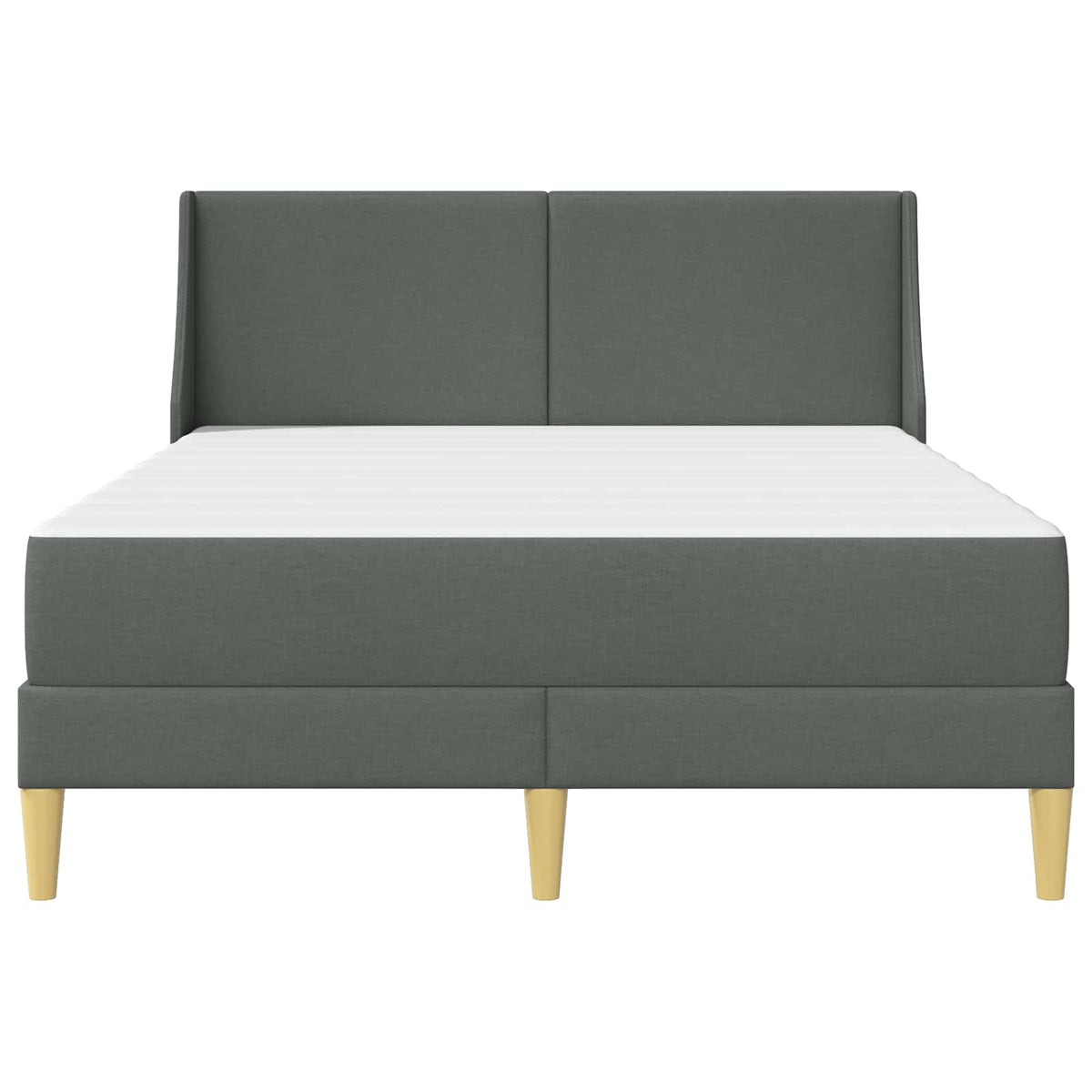 Bed Frame with Mattress Dark Grey 137 x 190 cm Fabric