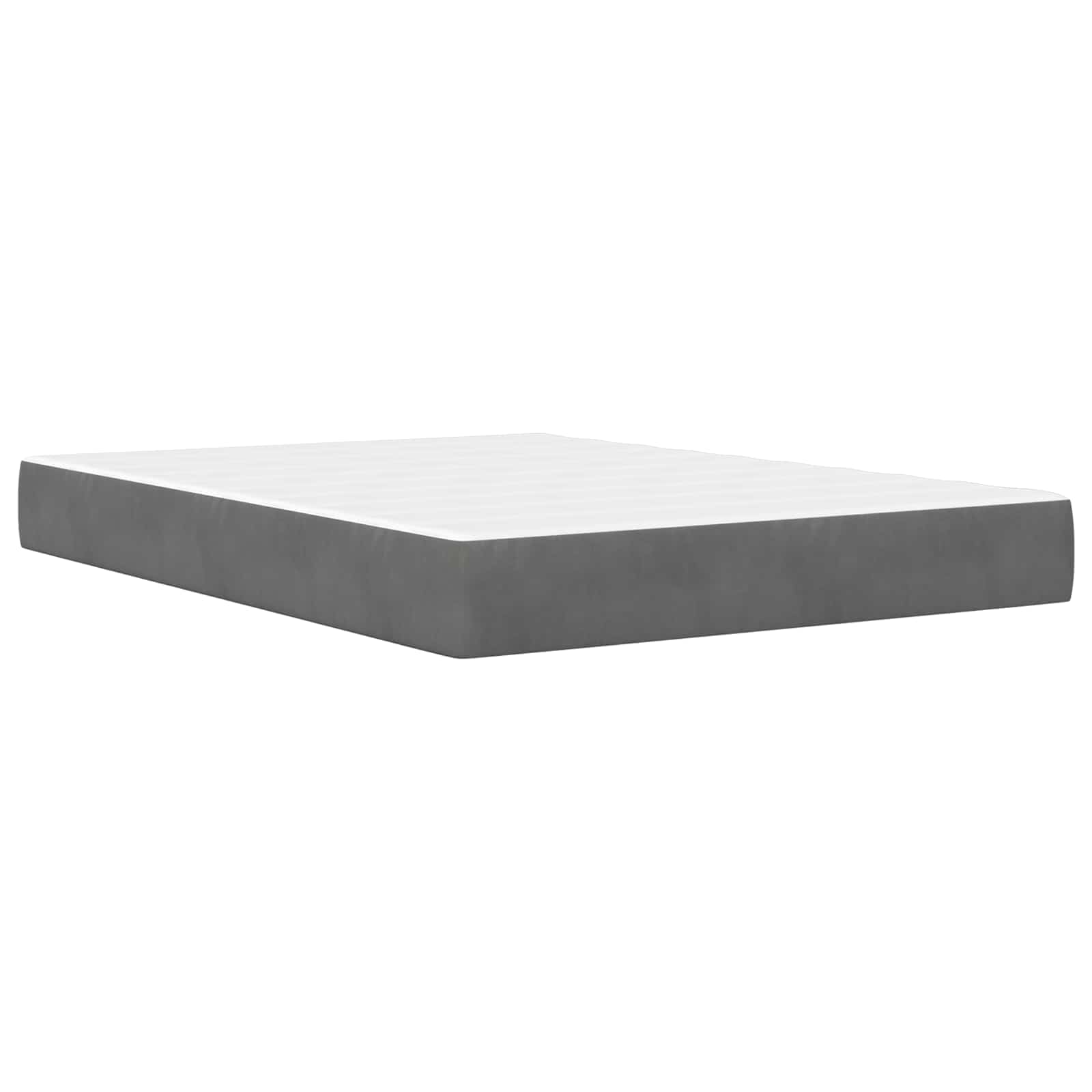 Bed Frame with Mattress Dark Grey 137 x 190 cm Velvet