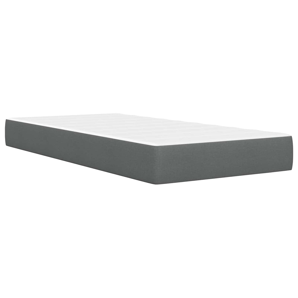 Bed Frame with Mattress Dark Grey 107 x 203 cm Fabric