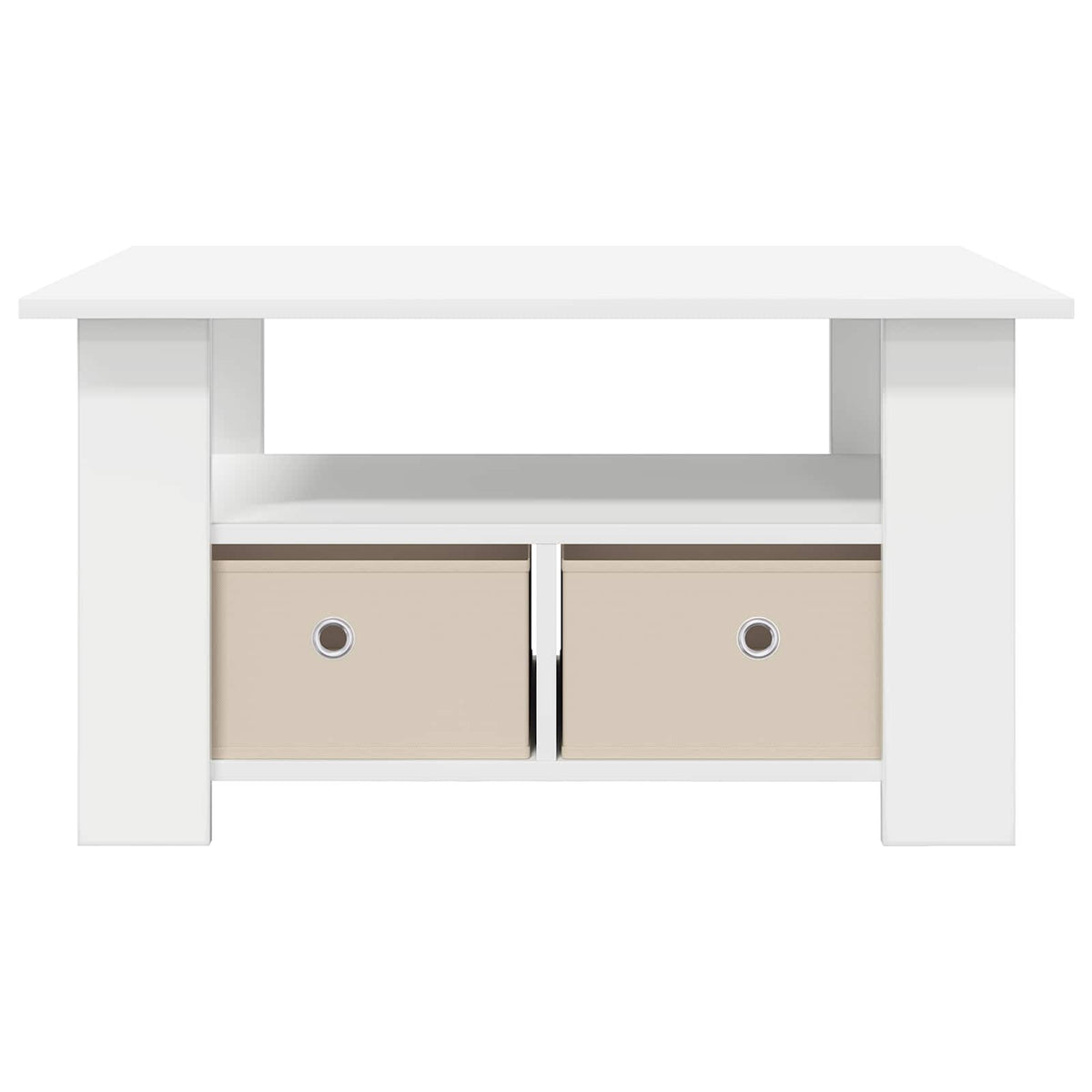 Coffee Table with Drawer White 77 x 55 x 42 cm Engineered Wood