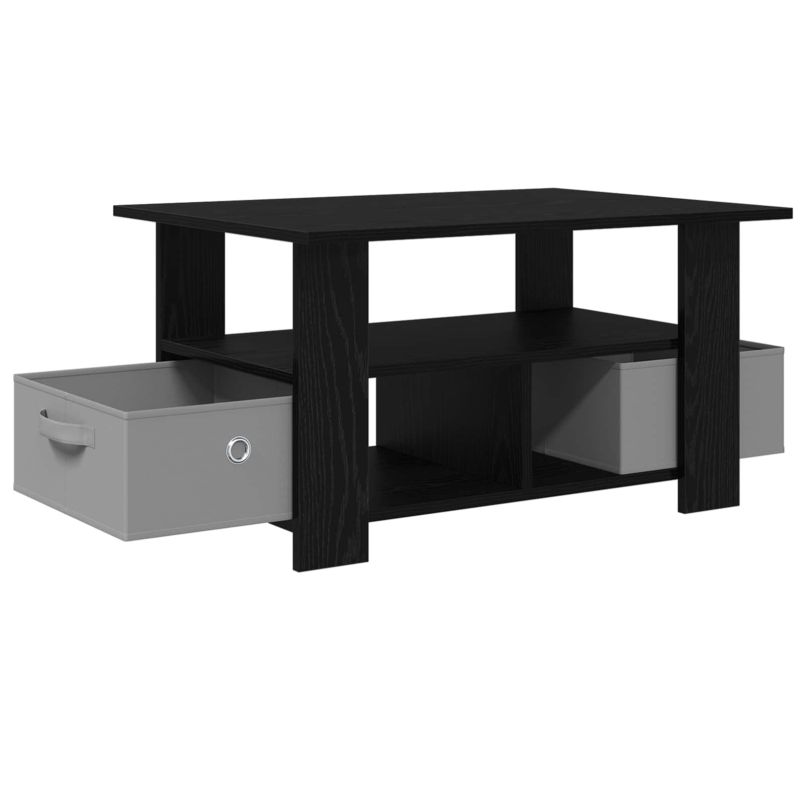 Coffee Table Black Oak 77 x 55 x 42 cm Engineered Wood